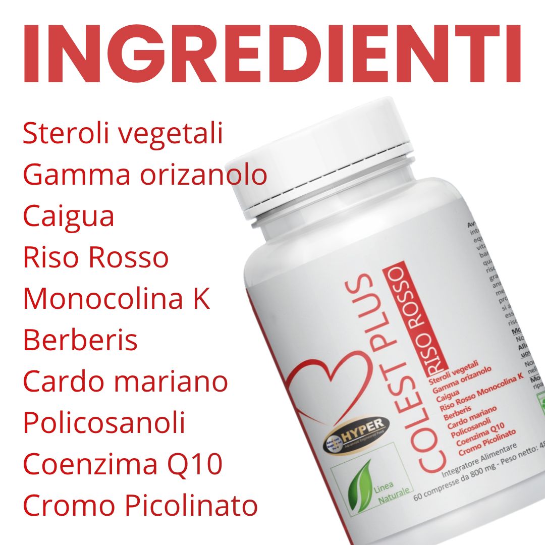 HYPER Colest Plus Riso Rosso – Integratore colesterolo - supporto cardiovascolare
