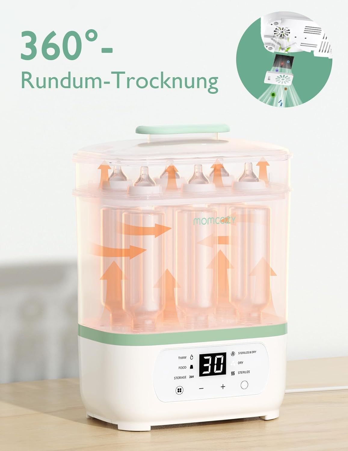 Sterilizzatore elettrico a vapore per biberon Momcozy