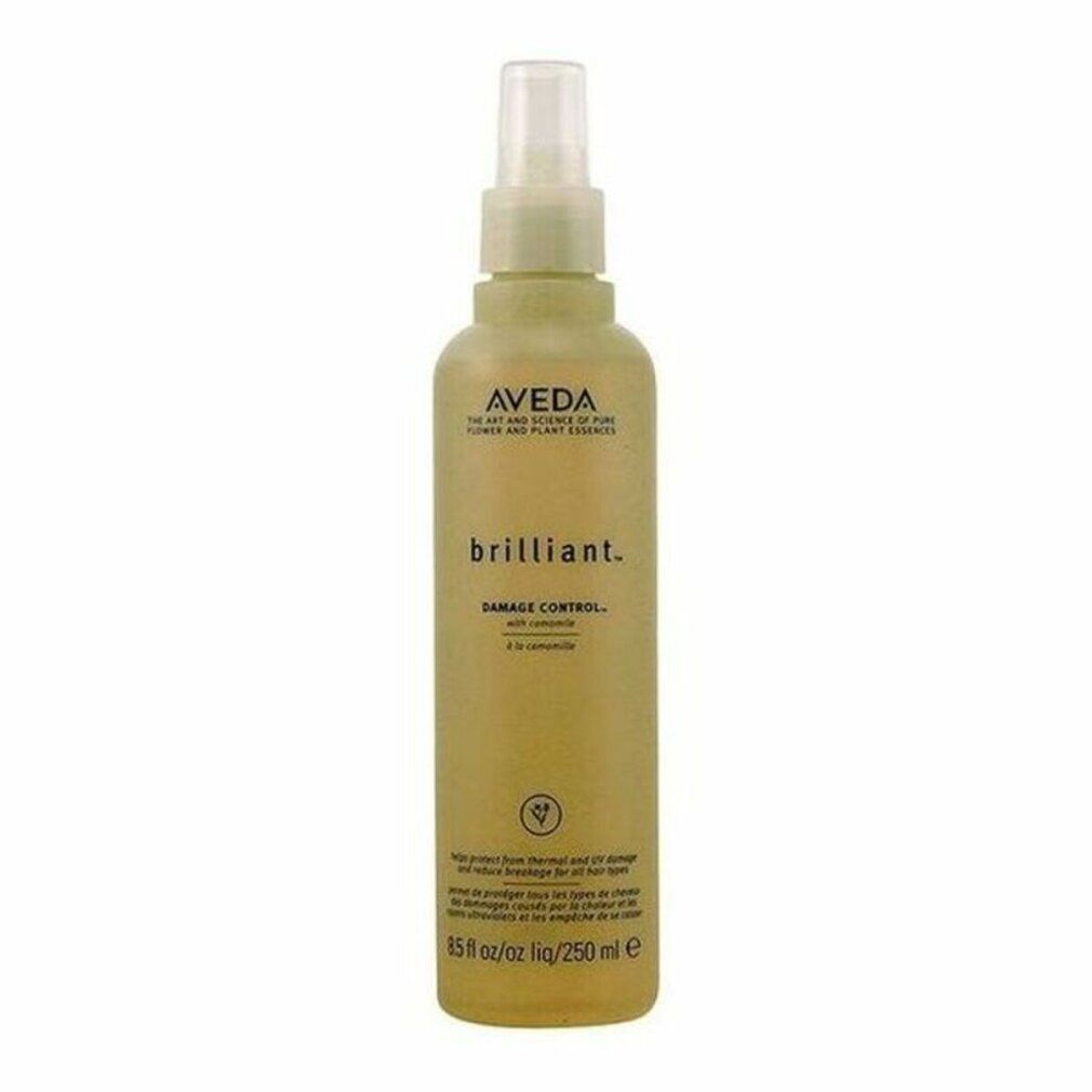 Aveda Brilliant Damage Control. Flacone con spruzzatore. Testo: Aveda, brilliant, Damage Control. 250 ml.