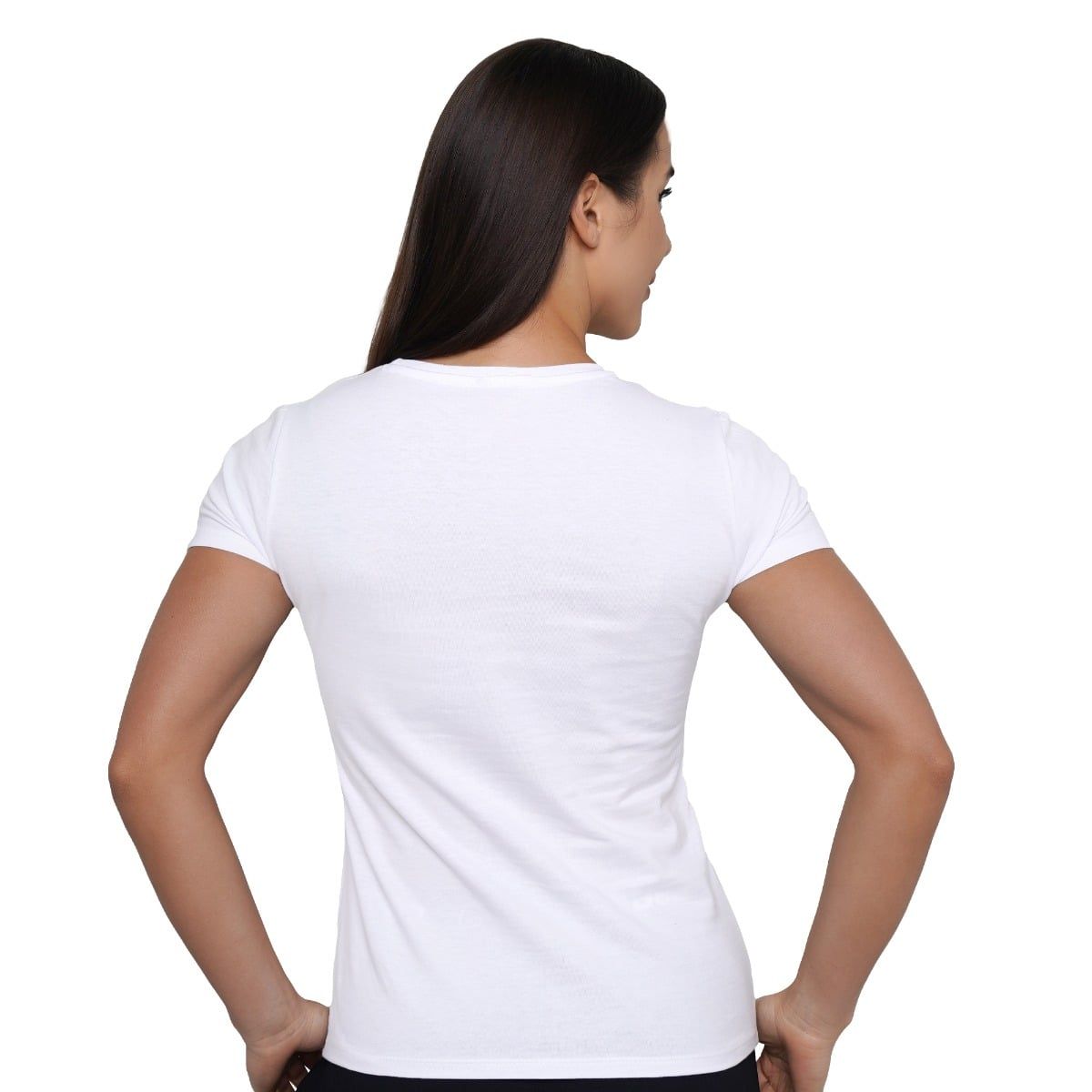 GymBeam T-shirt donna Pure Ambition slim bianca