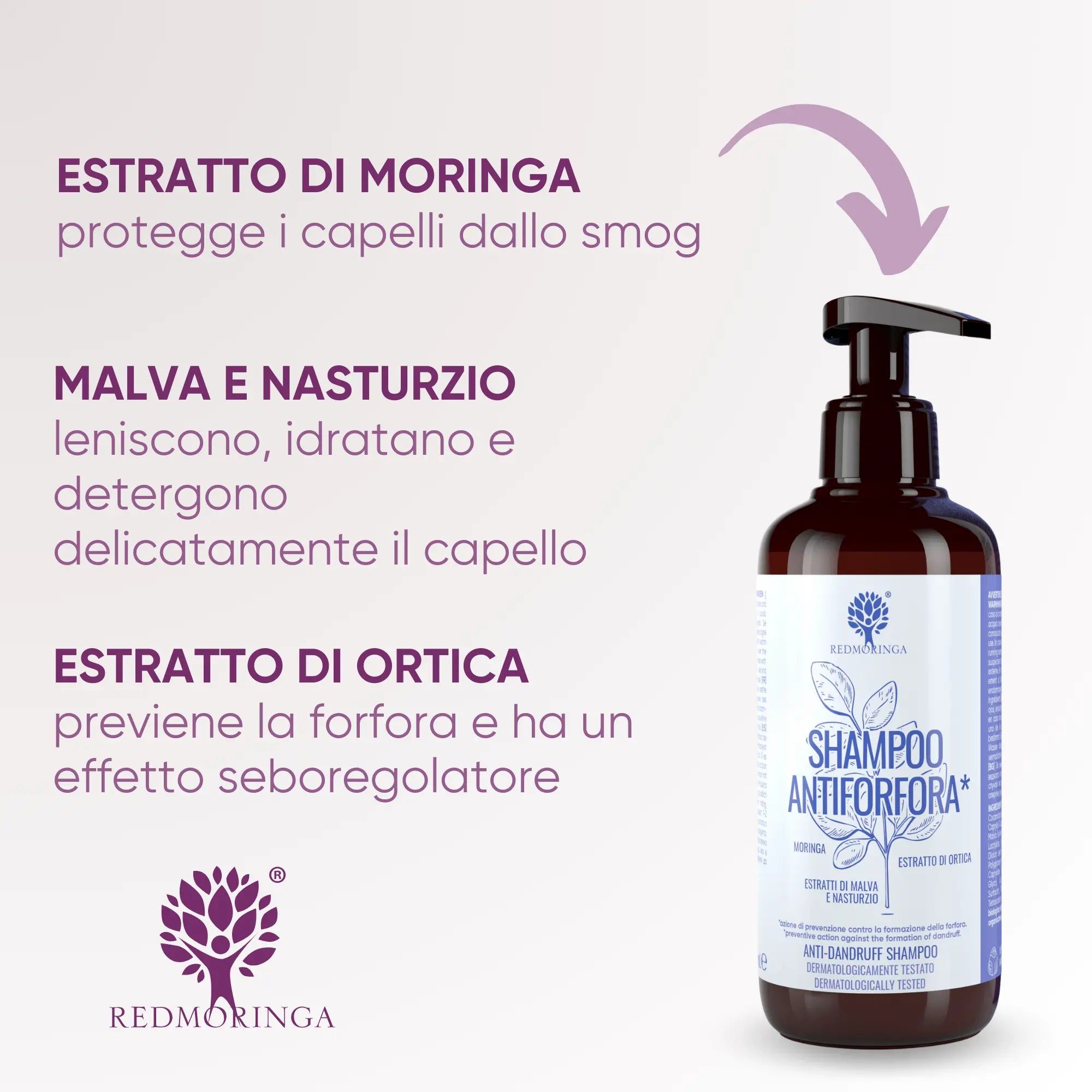 Shampoo Antiforfora BIO alla Moringa – Cute Purificata e Lenita