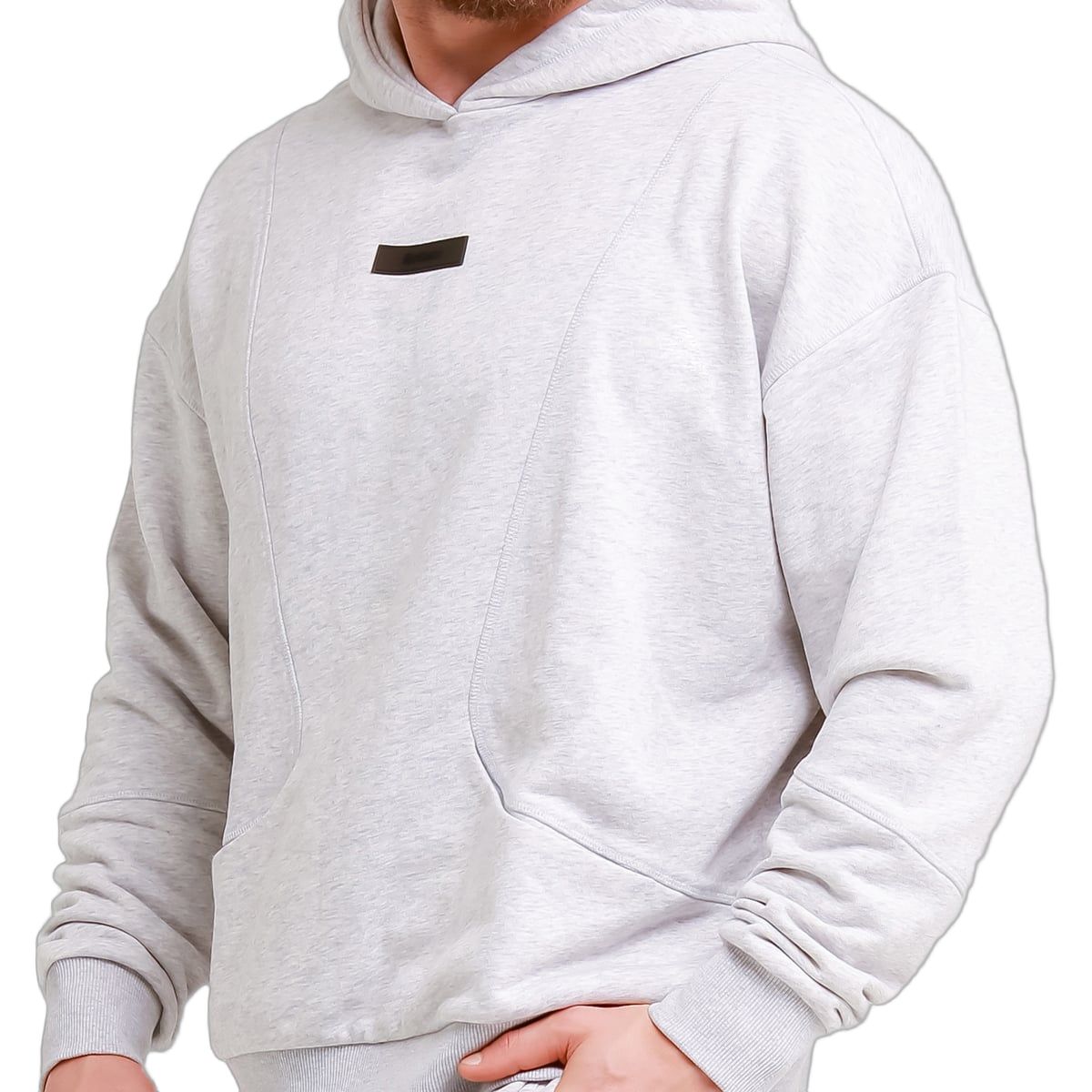 GymBeam Felpa uomo Unity regular con cappuccio grigio