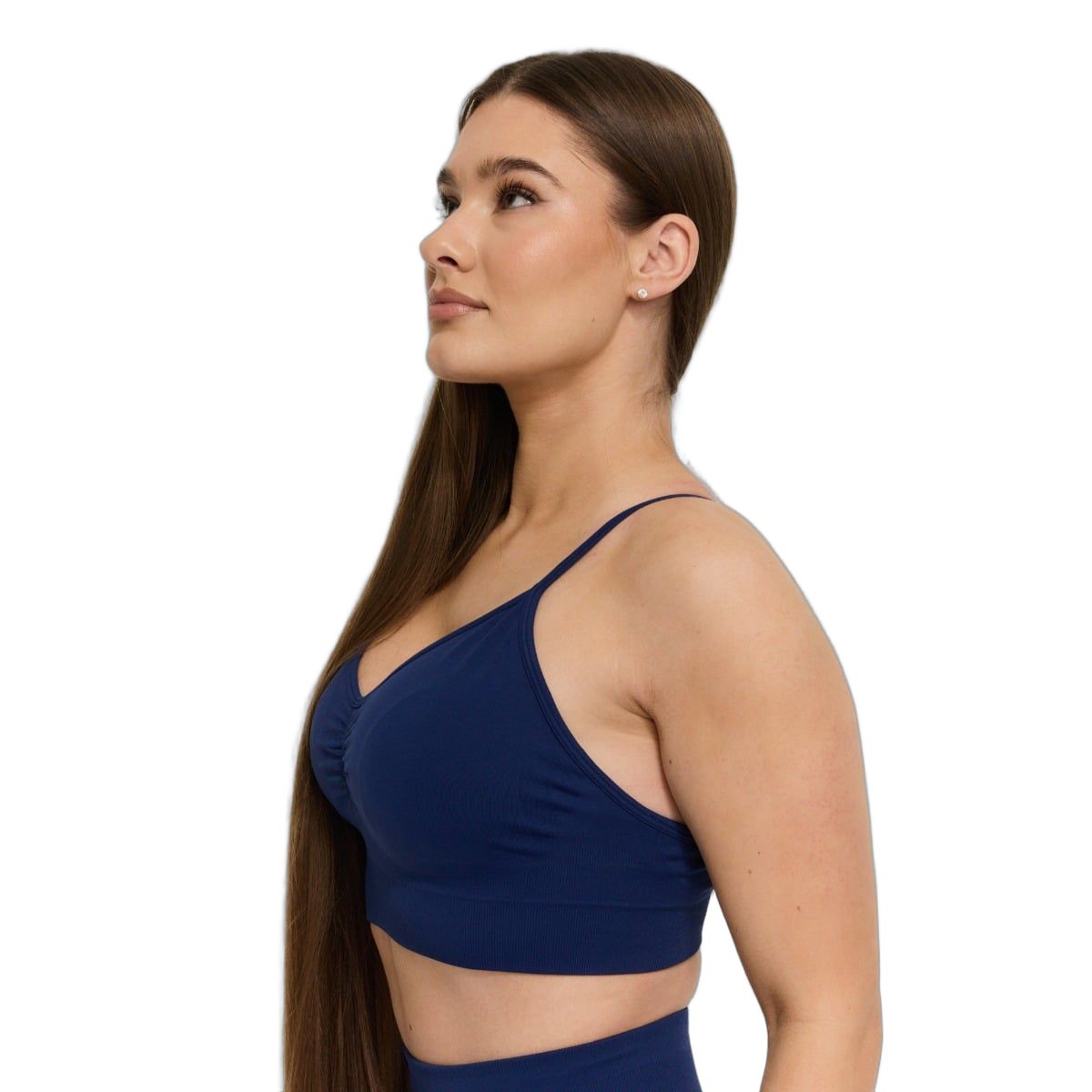 GymBeam Reggiseno sportivo donna Sculpt Seamless senza cuciture blu navy