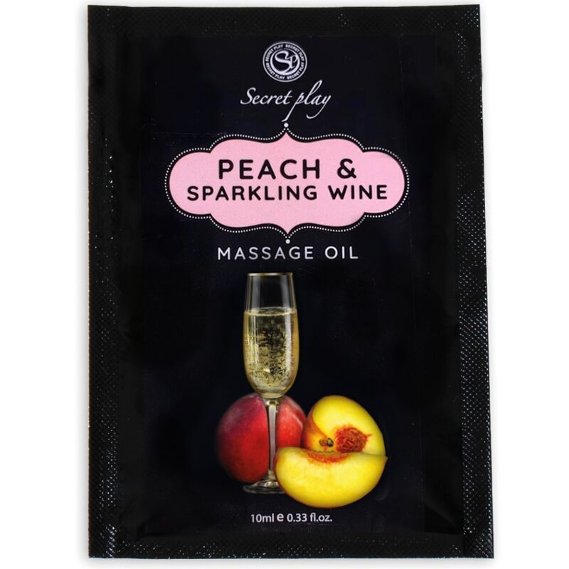 Olio da massaggio monodose pesca e cava - Secretplay Cosmetic