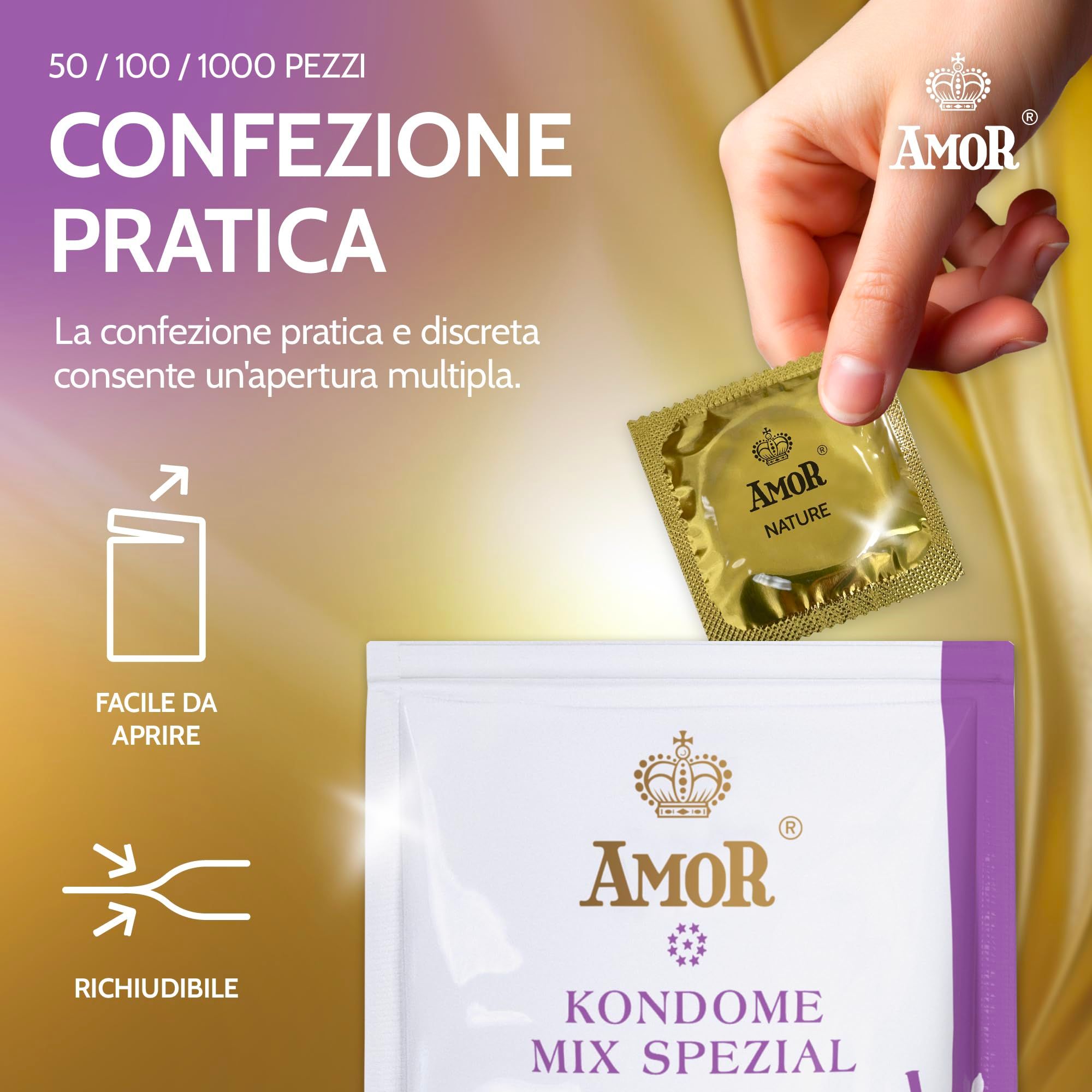AMOR Mix Special Preservativi 53mm