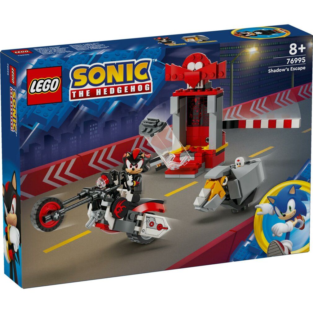 LEGO Sonic the Hedgehog 76995 La Fuga di Shadow the Hedgehog con Moto Giocattolo per Bambini 8+ Ann