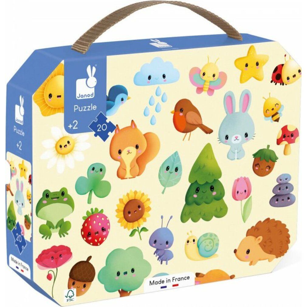 Puzzle janod in valigia natura 20 pezzi
