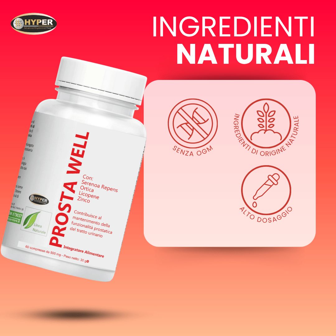 HYPER Prosta Well Serenoa Repens per il Benessere della Prostata e delle Vie Urinarie