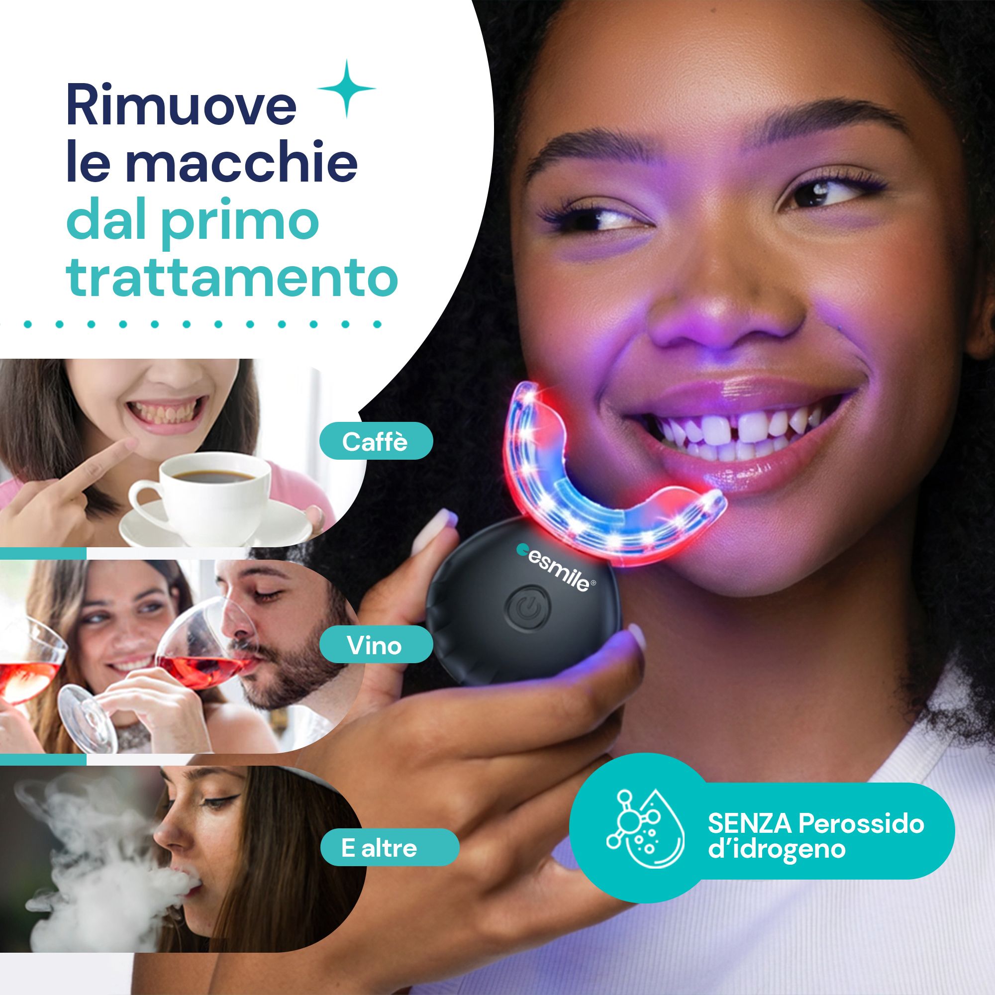 esmile - Kit Sbiancante Denti Professionale 32 Led