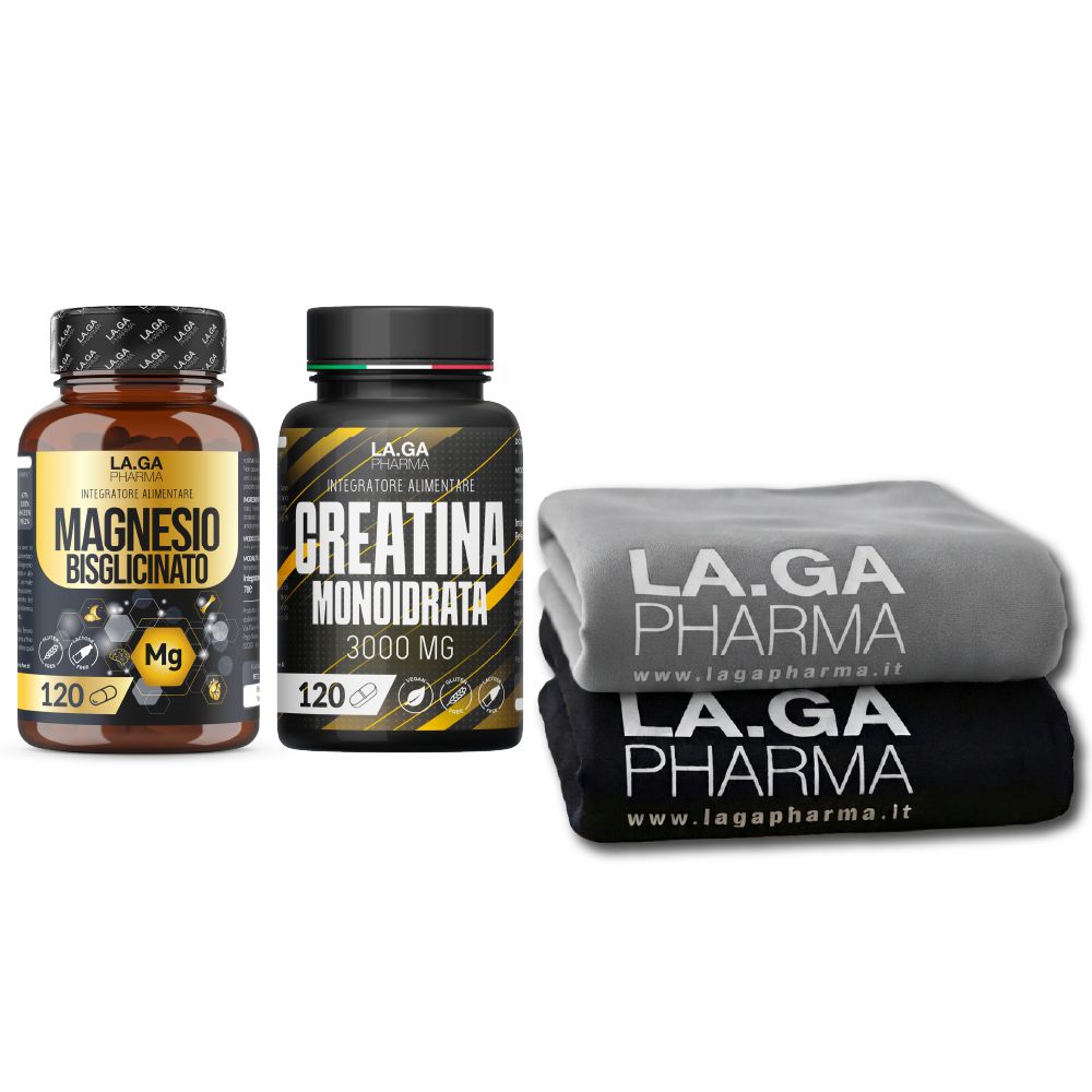 LA.GA Offerta Sport Recupero – Creatina + Magnesio + Asciugamano Omaggio