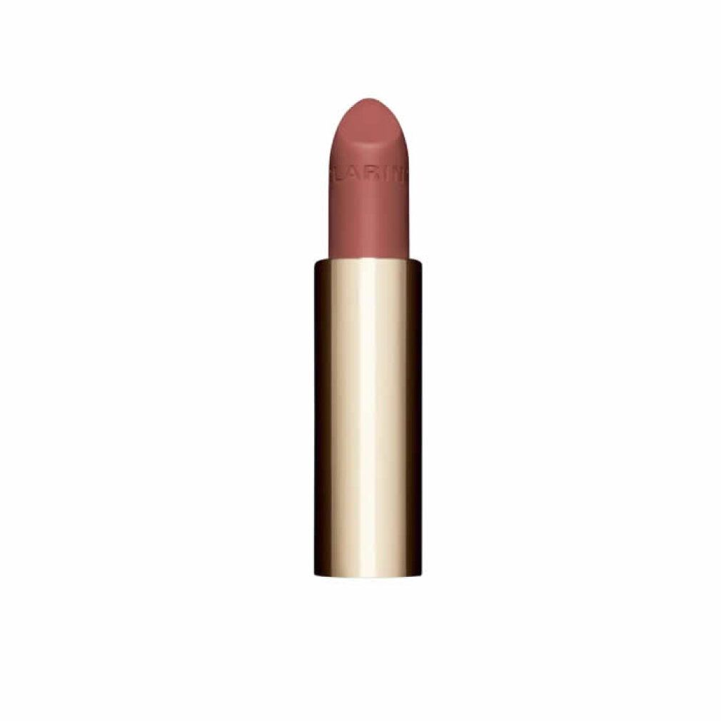 Rossetto rosa con astuccio dorato. Il nome del marchio è visibile sul rossetto.