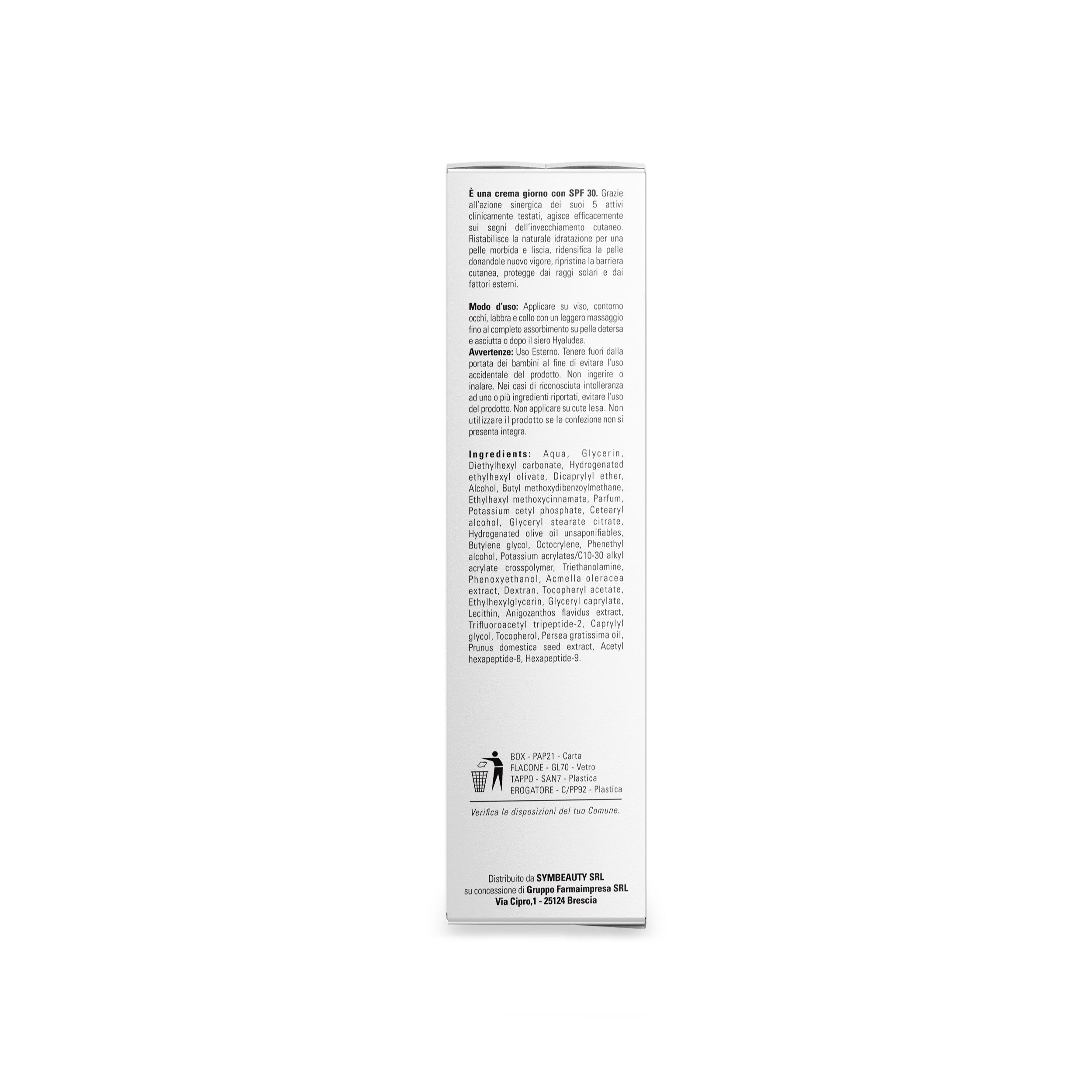 SYMBEAUTY®  Prophecy crema giorno SPF 30 Pro-Collagen con Peptidi Biomimetici
