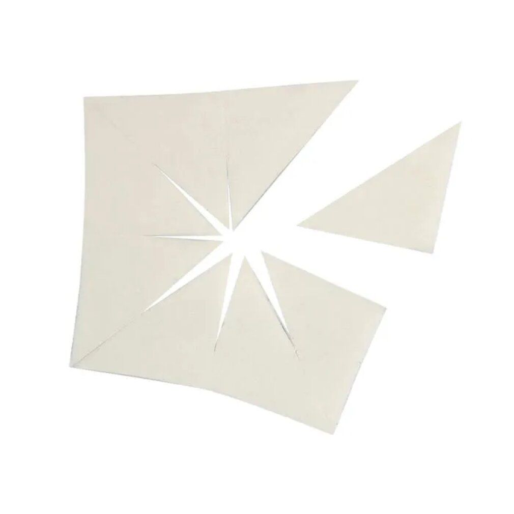 Diverse spugnette per trucco triangolari. Alcune sono separate dal corpo principale.