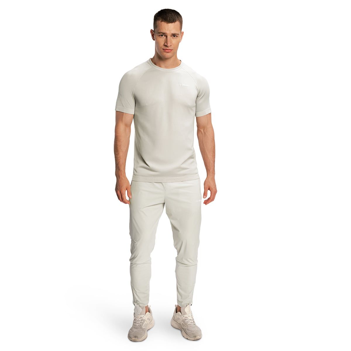 GymBeam T-shirt uomo Pulse X Running manica corta grigia