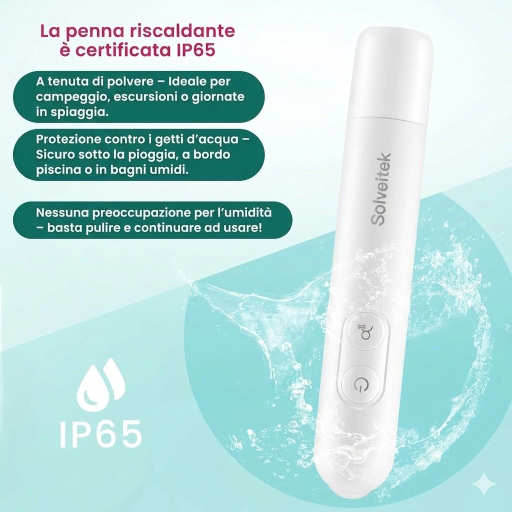 Dispositivo bianco per punture d'insetti con certificazione IP65. Resistente alla polvere e agli spruzzi d'acqua. Nome: Solveitek.