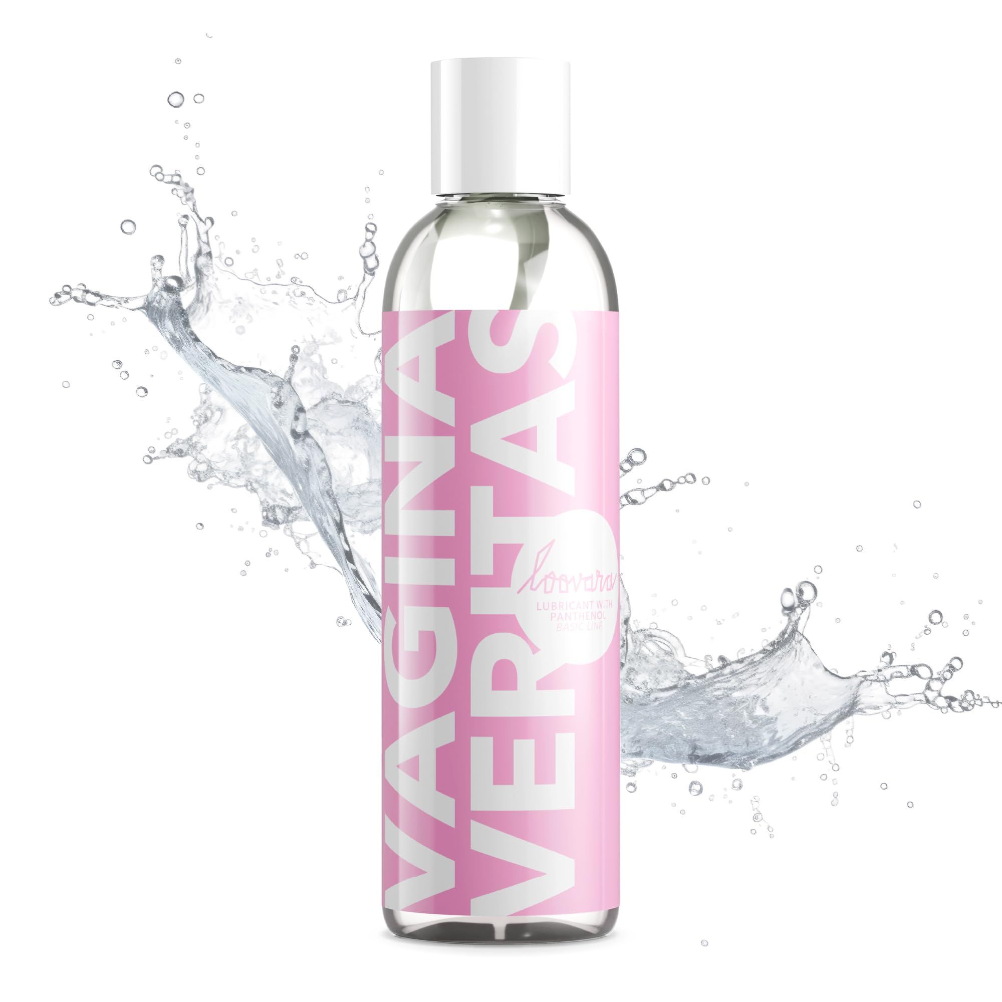 Lubrificante Loovara Vagina Veritas con schizzi d'acqua. 250 ml, pH ottimizzato.