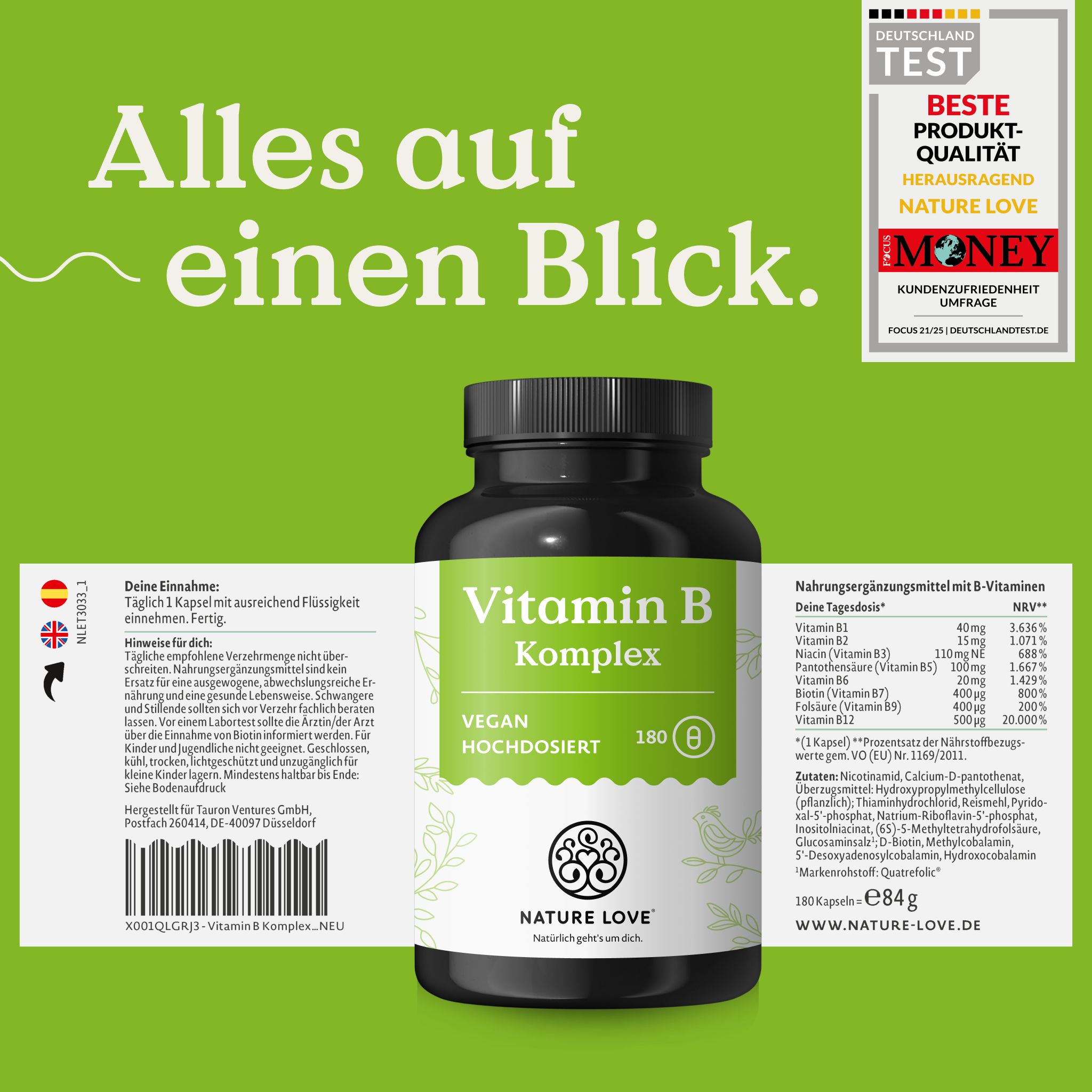 NATURE LOVE® Complesso vitaminico B