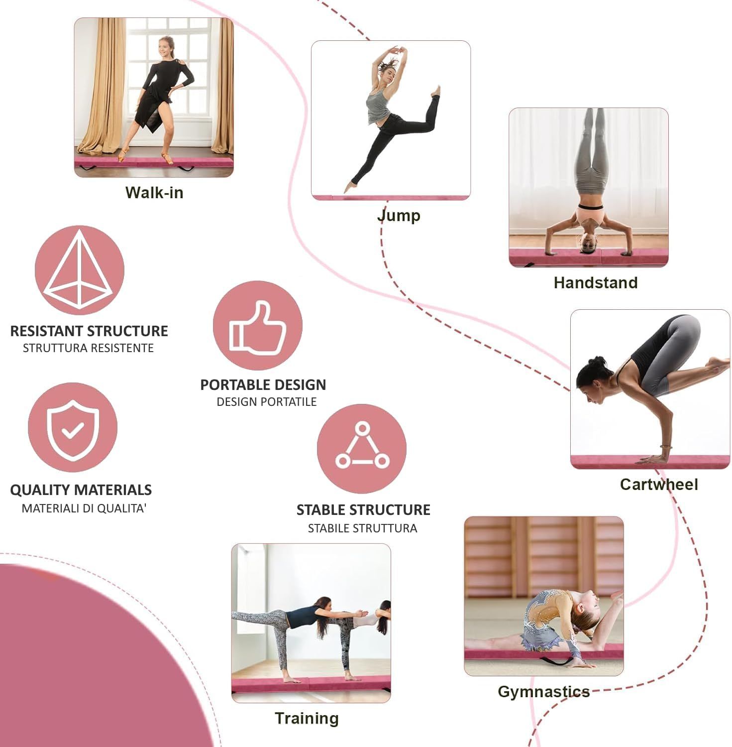 Trave Ginnastica Artistica per Casa Trave di Equilibrio