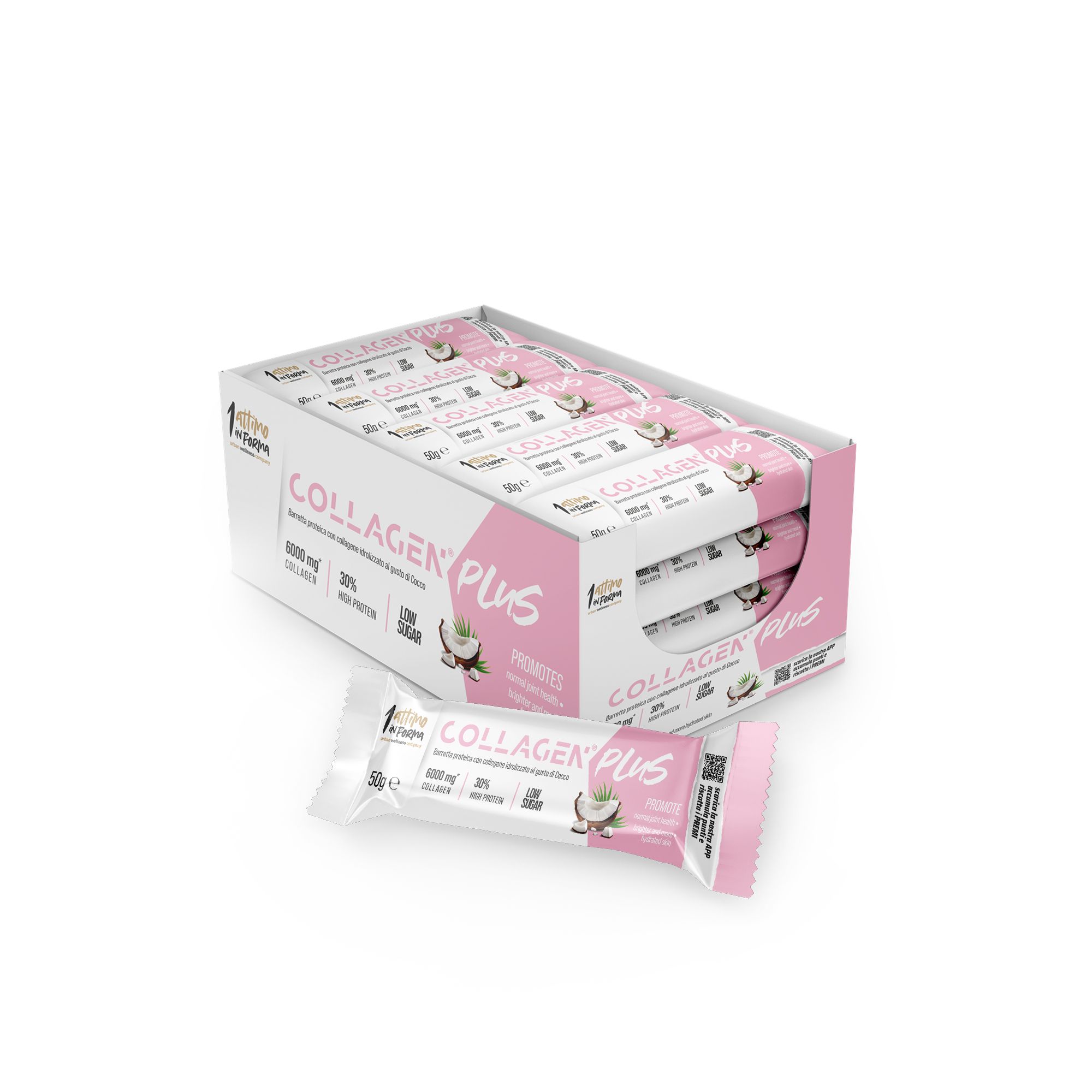 1attimoinforma 12 Barrette Collagen Plus; Gusto Cocco