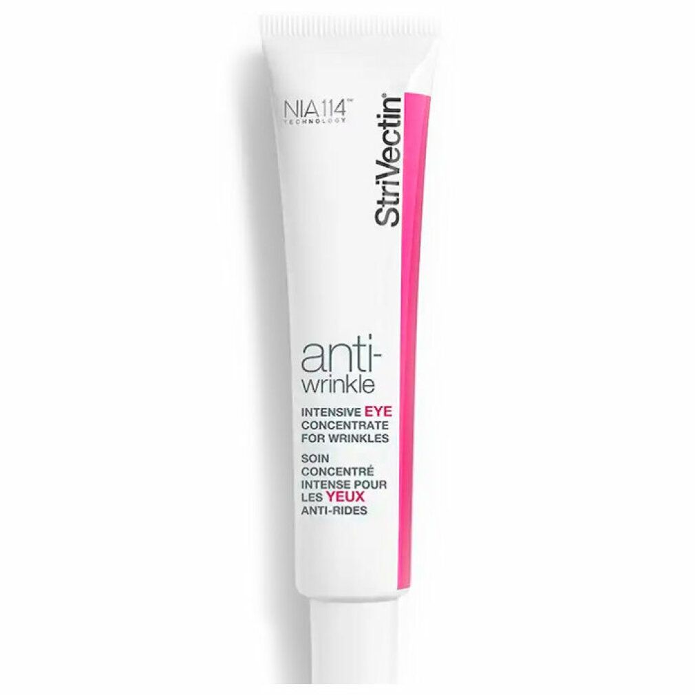 Tubo bianco con dettagli rosa. Scritta: StriVectin, Anti-Wrinkle, Intensive Eye Concentrate.