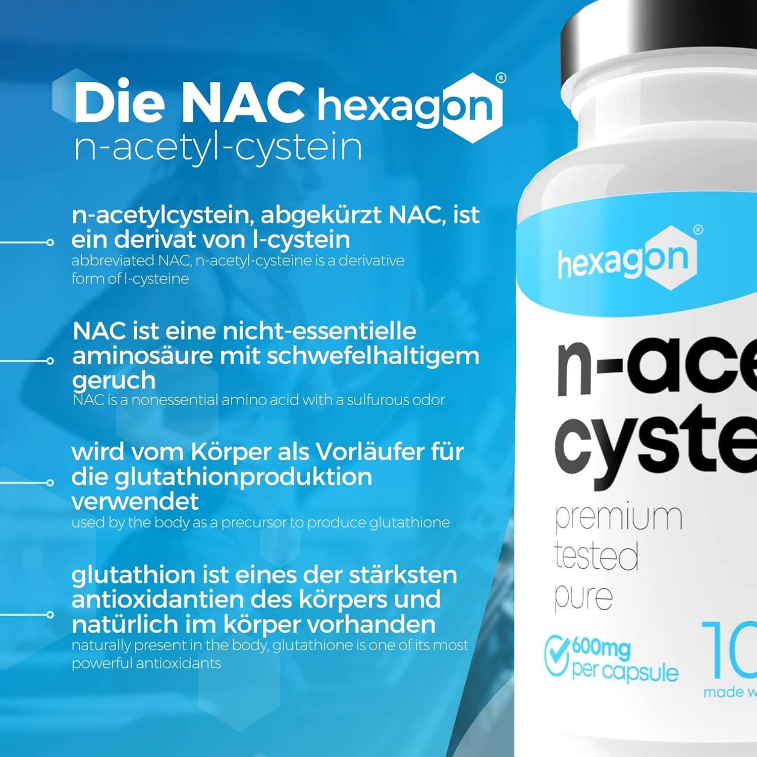 Hexagon NAC N-Acetyl-Cisteina Capsula