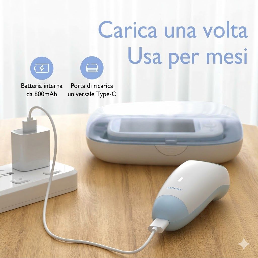 Set lima unghie Momcozy per bambini con custodia e accessori.