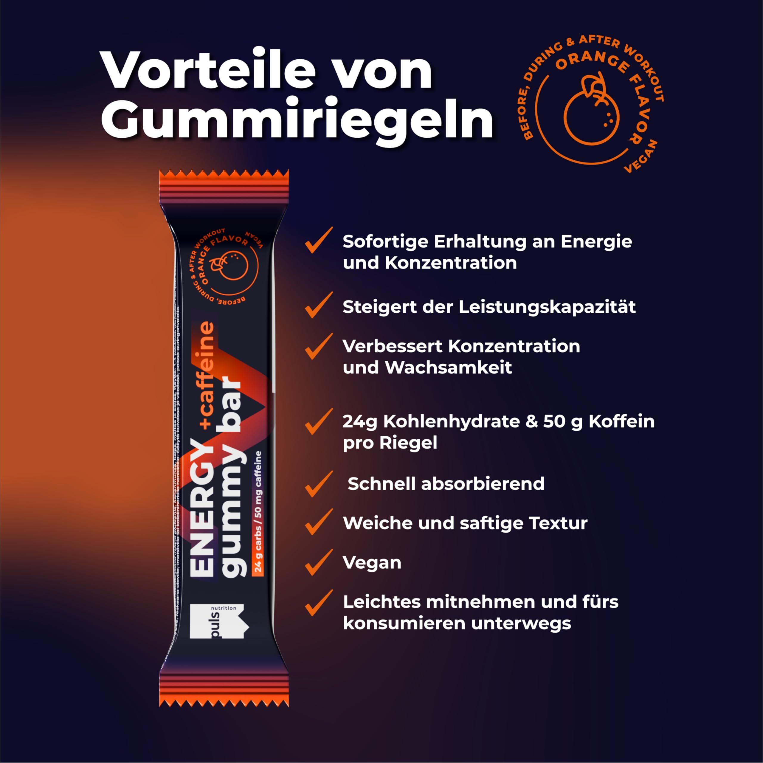 Vantaggi delle barrette gommose: energia, concentrazione, prestazioni, vegane, rapido assorbimento.