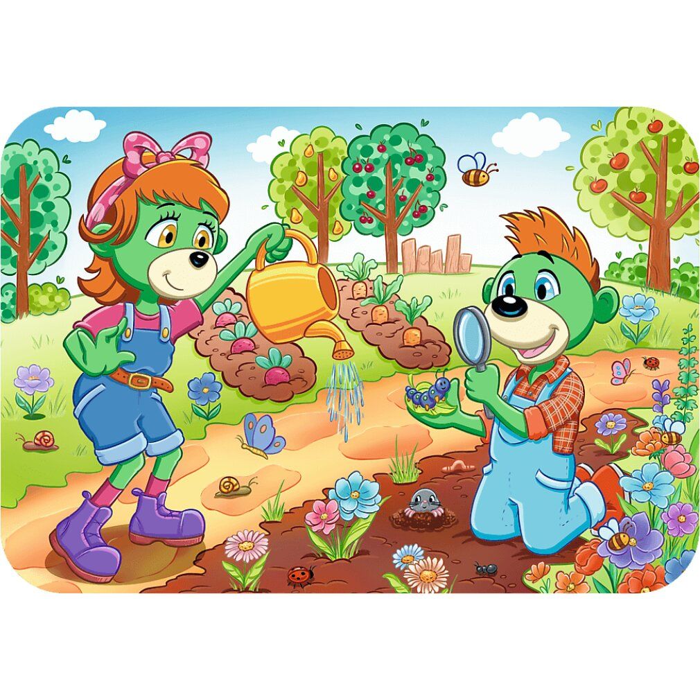 Puzzle in legno dei Treflings: Incontra la famiglia Treflik 24 pezzi