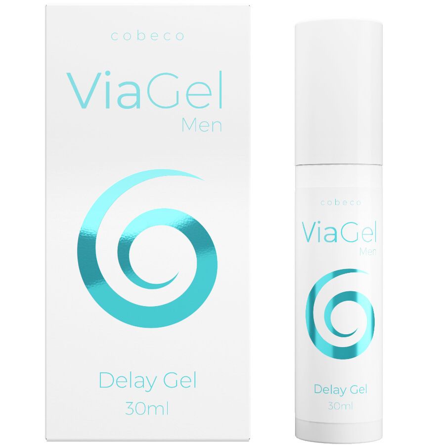 Gel ritardante per uomo, 30ml, in confezione bianca e flacone bianco abbinato con dispenser.