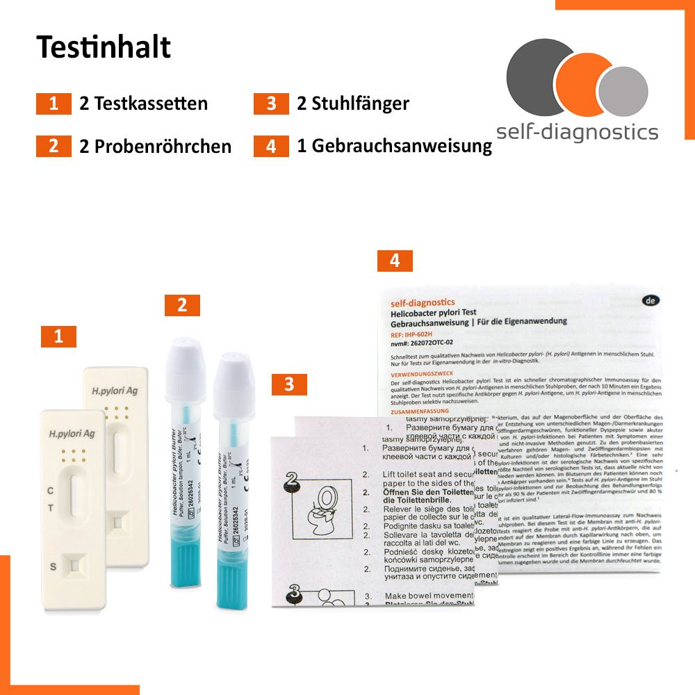self-diagnostics Test rapido per Helicobacter pylori nelle feci da fare a casa