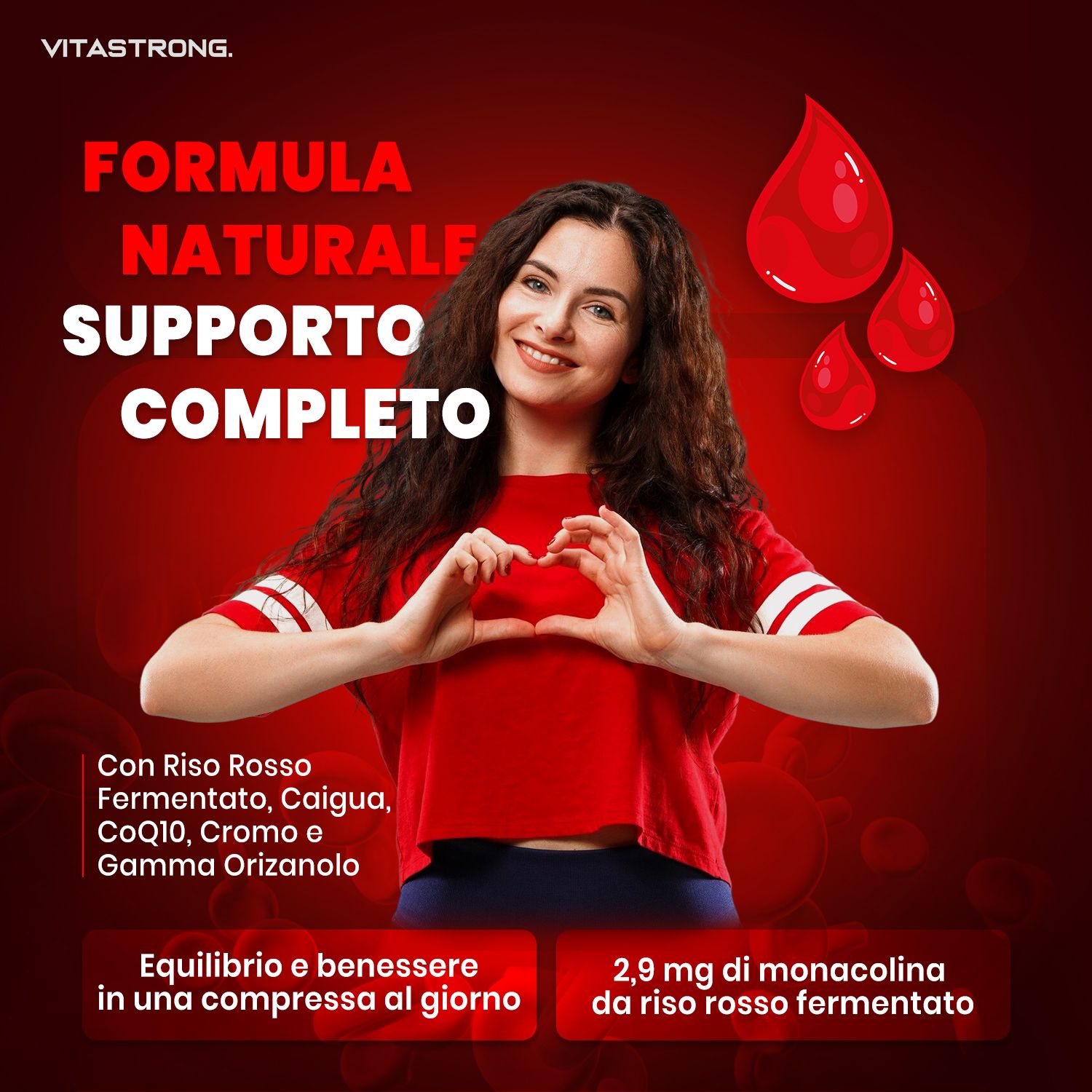 Vitastrong Omega-3 & Complesso Colesterolo – Supporto per cuore e metabolismo