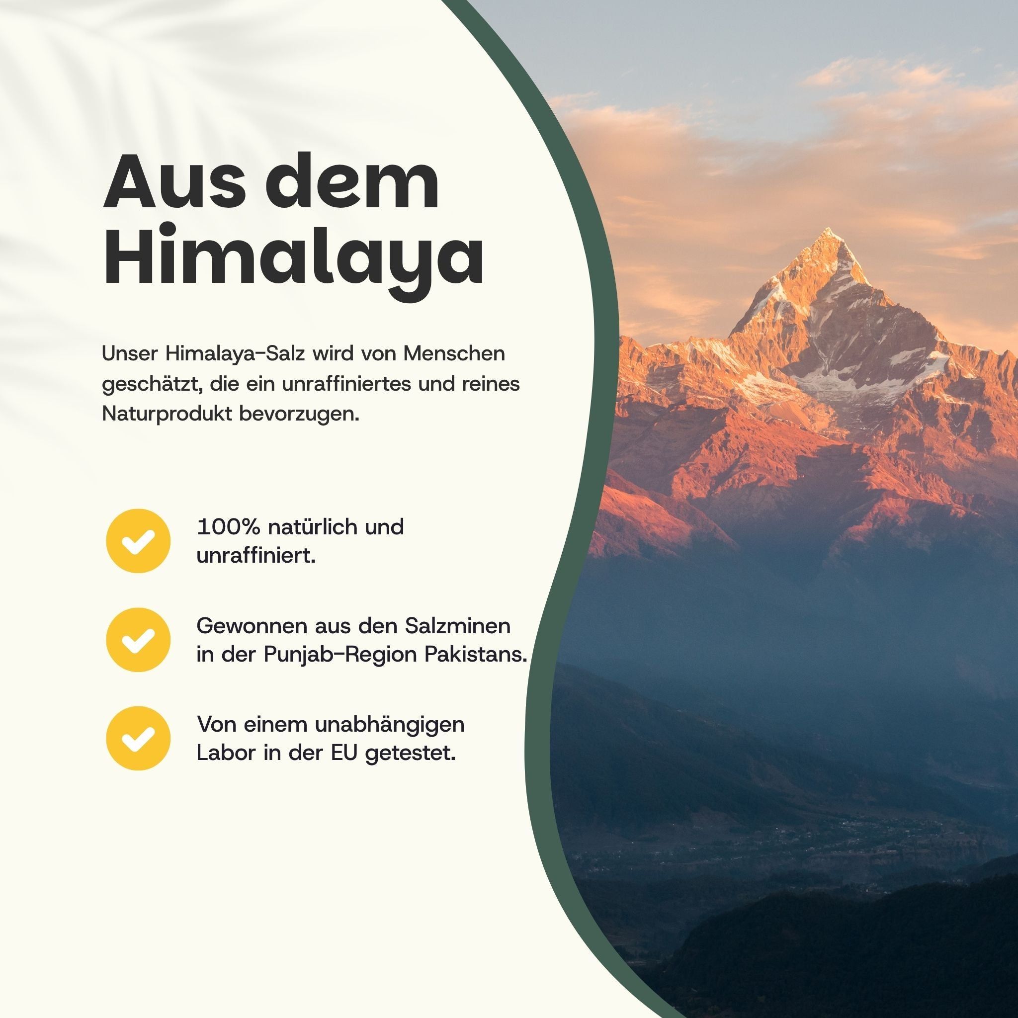 Sale dell'Himalaya, 100% naturale e non raffinato, estratto dalle miniere di sale del Pakistan.