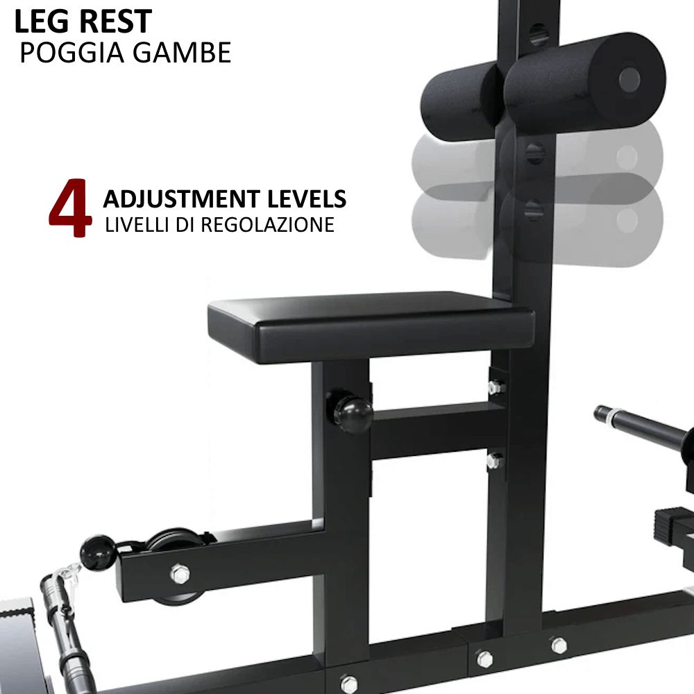 FFitness LAT MACHINE PULLEY PANCA MULTIFUNZIONE E SISTEMA DI PULEGGIA FF