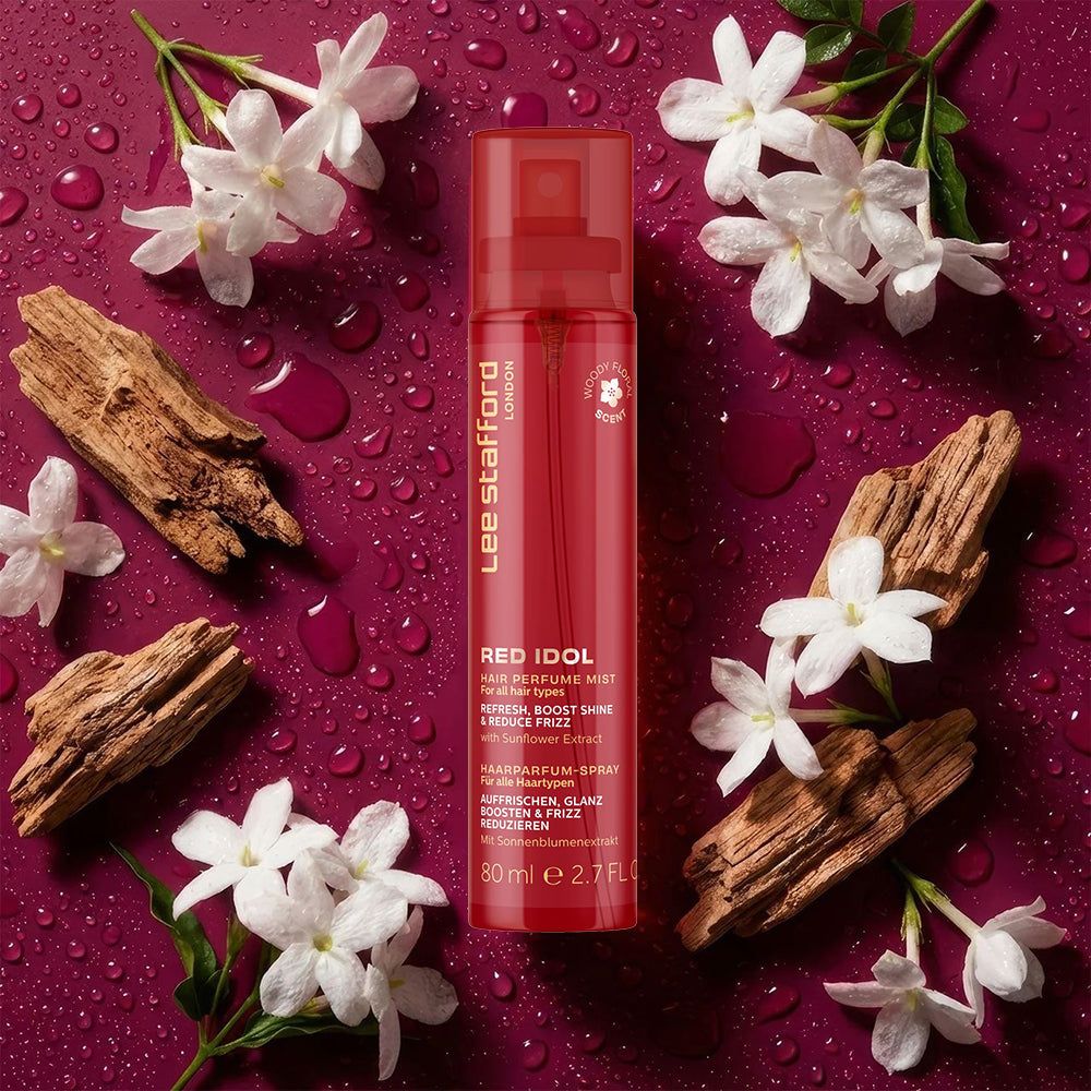 Lee Stafford Red Idol Hair Perfume Mist – gelsomino & legno di cedro
