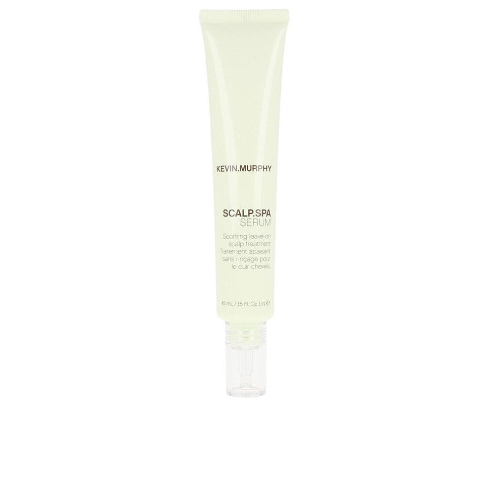 Prodotto bianco con testo: Kevin Murphy, Scalp Spa Serum. Flacone con applicatore trasparente. 45 ml.