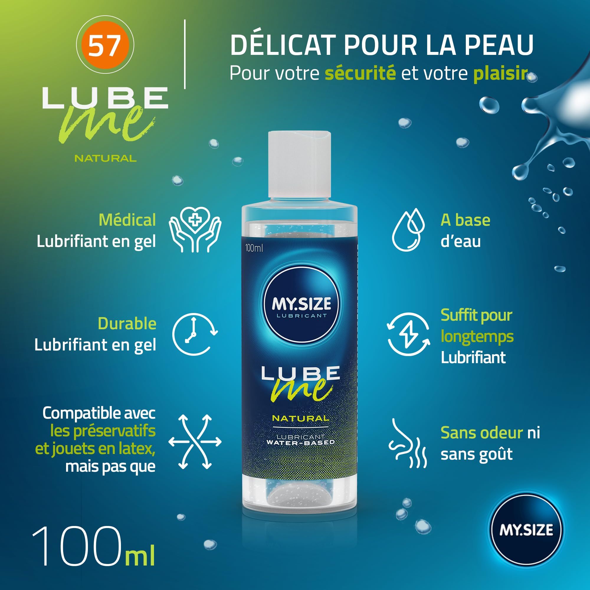 MY.SIZE PRO Preservativi + LUBE ME Natural + Body Candle Set