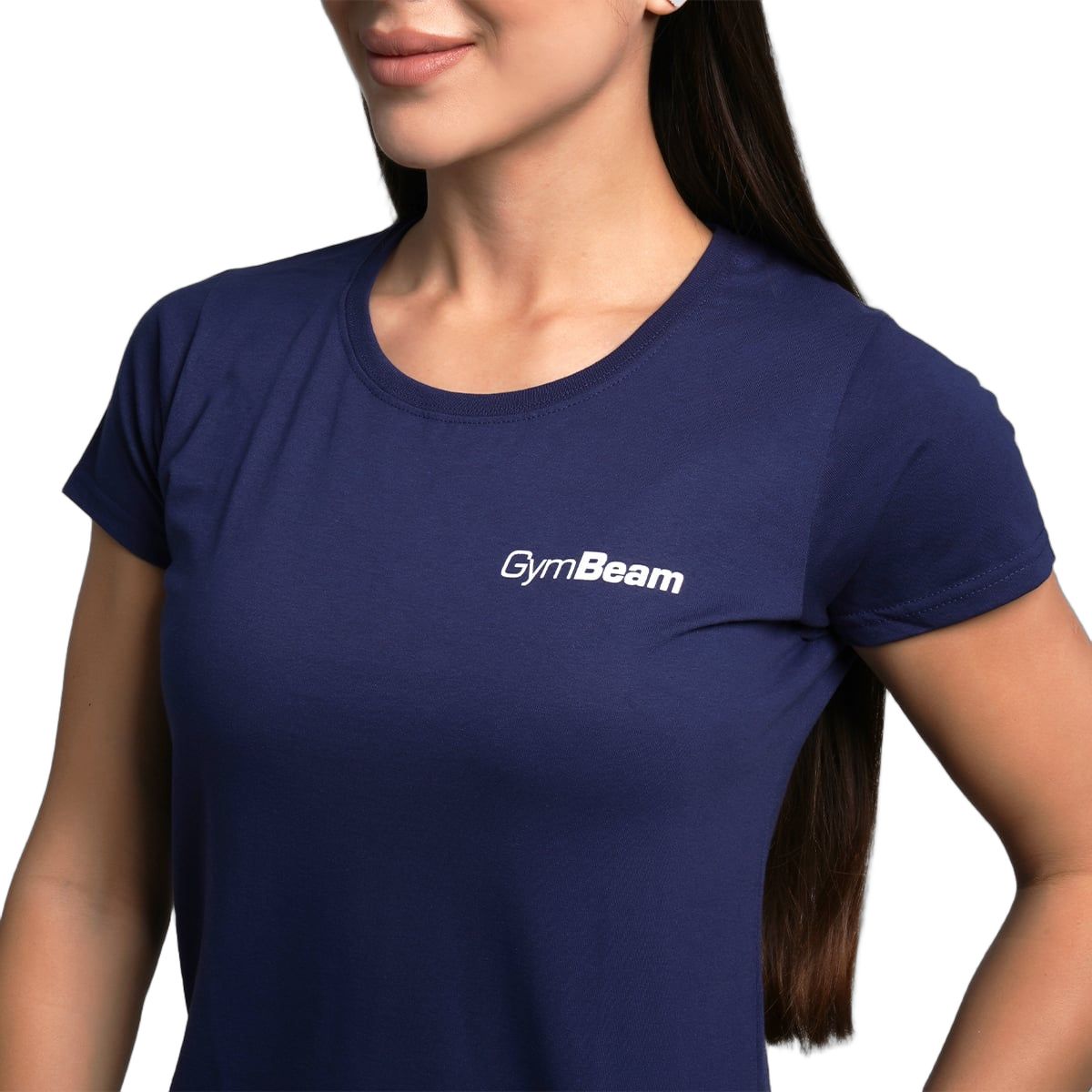 GymBeam T-shirt donna regular con collo rotondo Basic Blu Navy