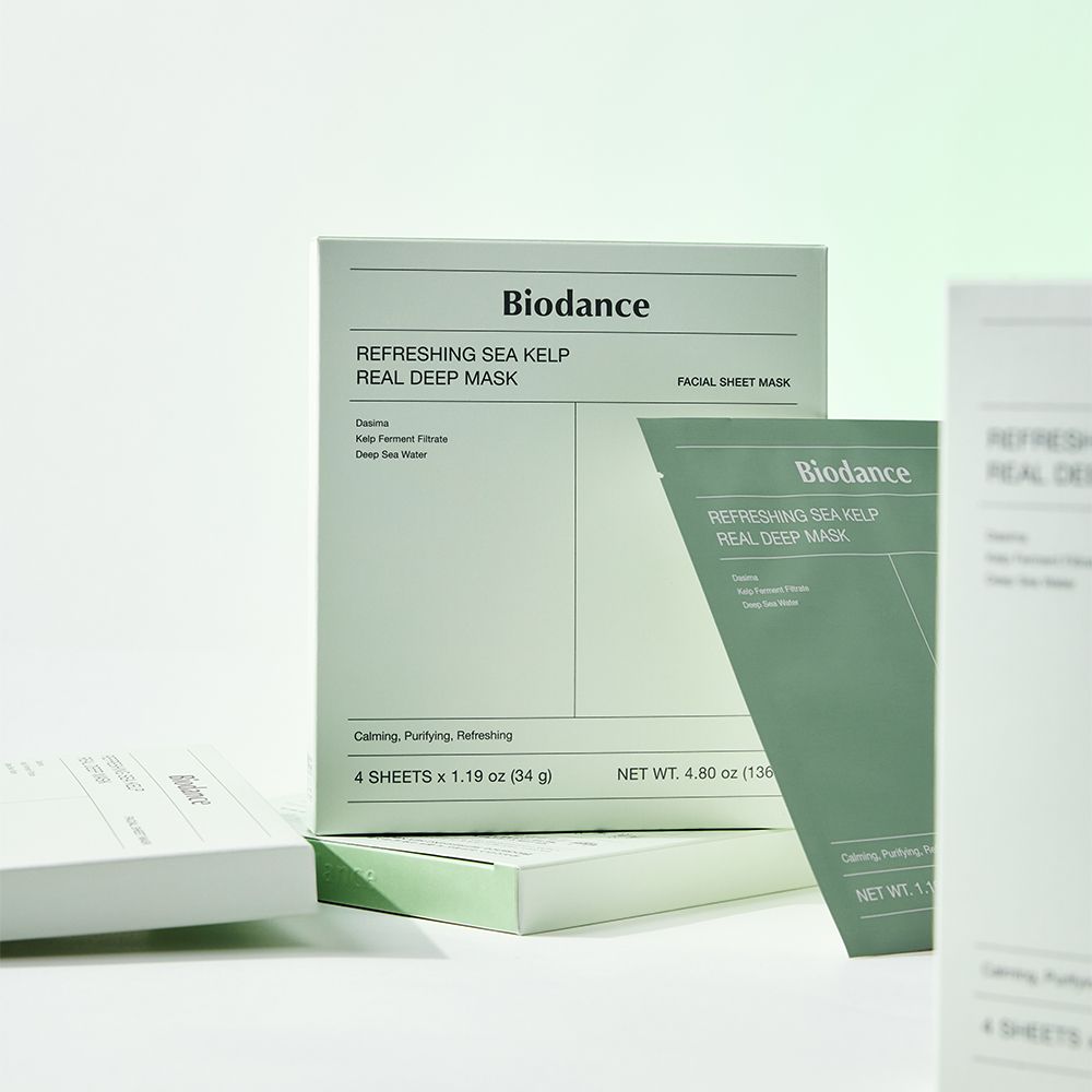 Confezioni della maschera viso Biodance Refreshing Sea Kelp Real Deep Mask.