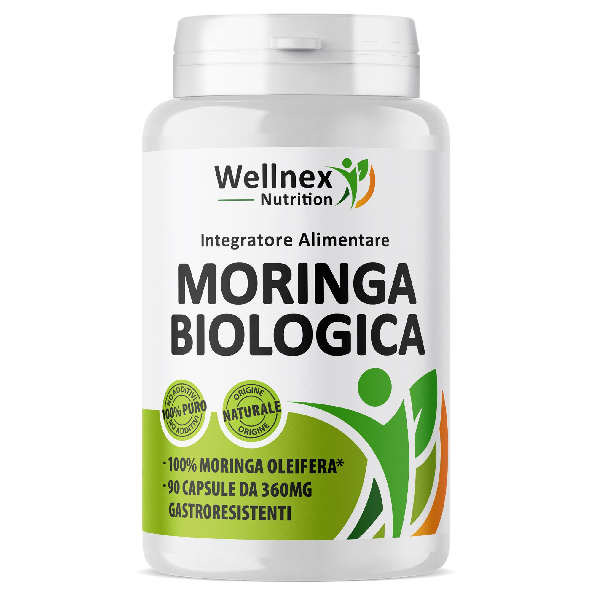 Wellnex Nutrition - Moringa Biologica in Capsule vegetali 90 Capsule Integratore Alimentare