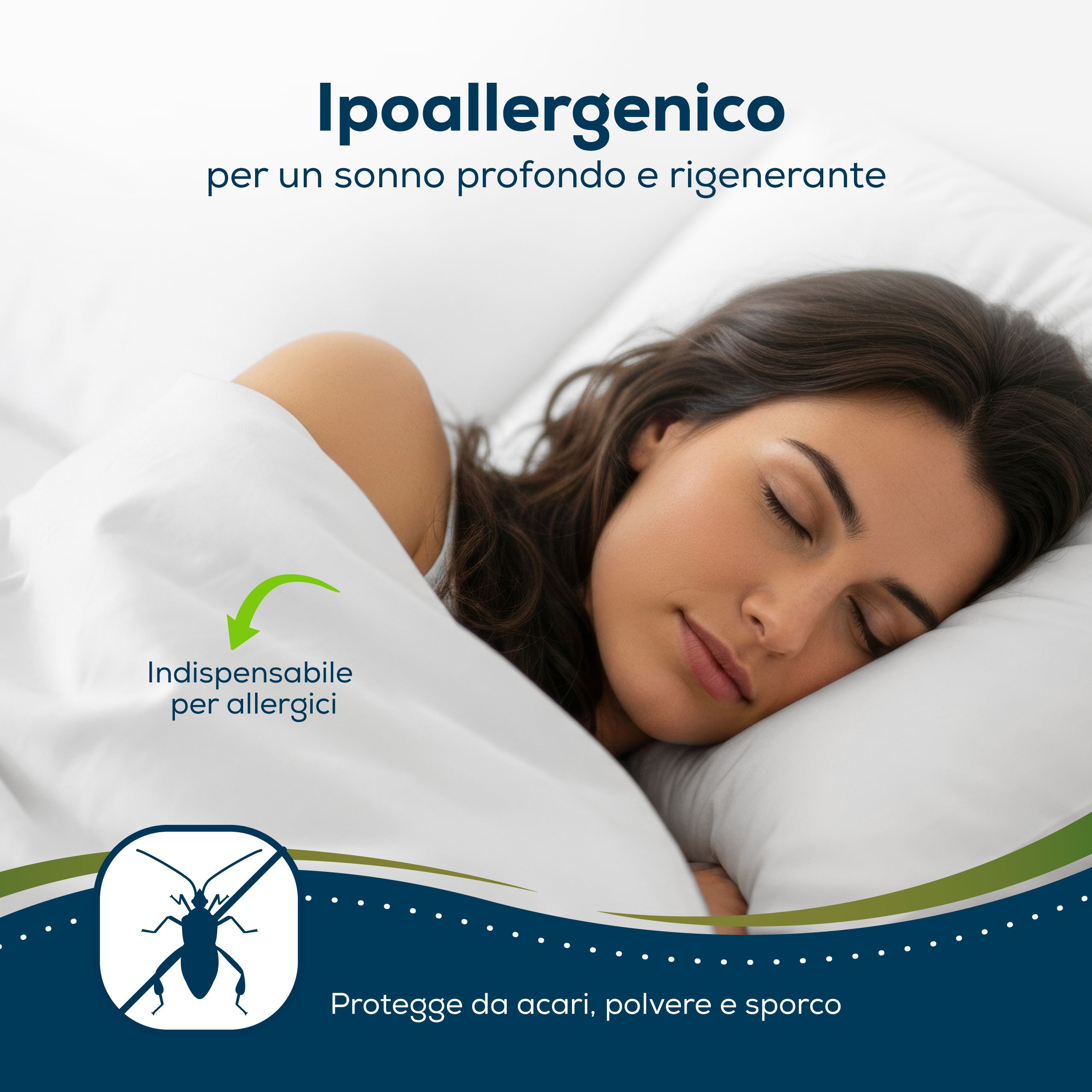 Sensalou copripiumino impermeabile bianco - 200 x 200