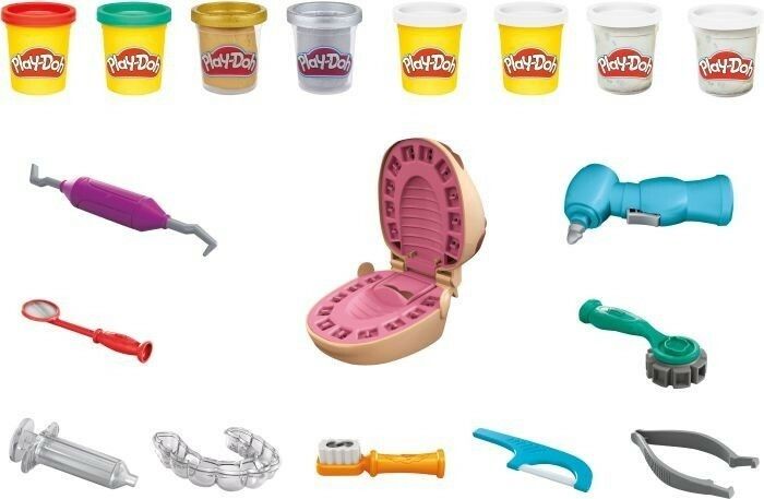 Hasbro Play-Doh dentista Dr Wobbly Tooth, modellazione