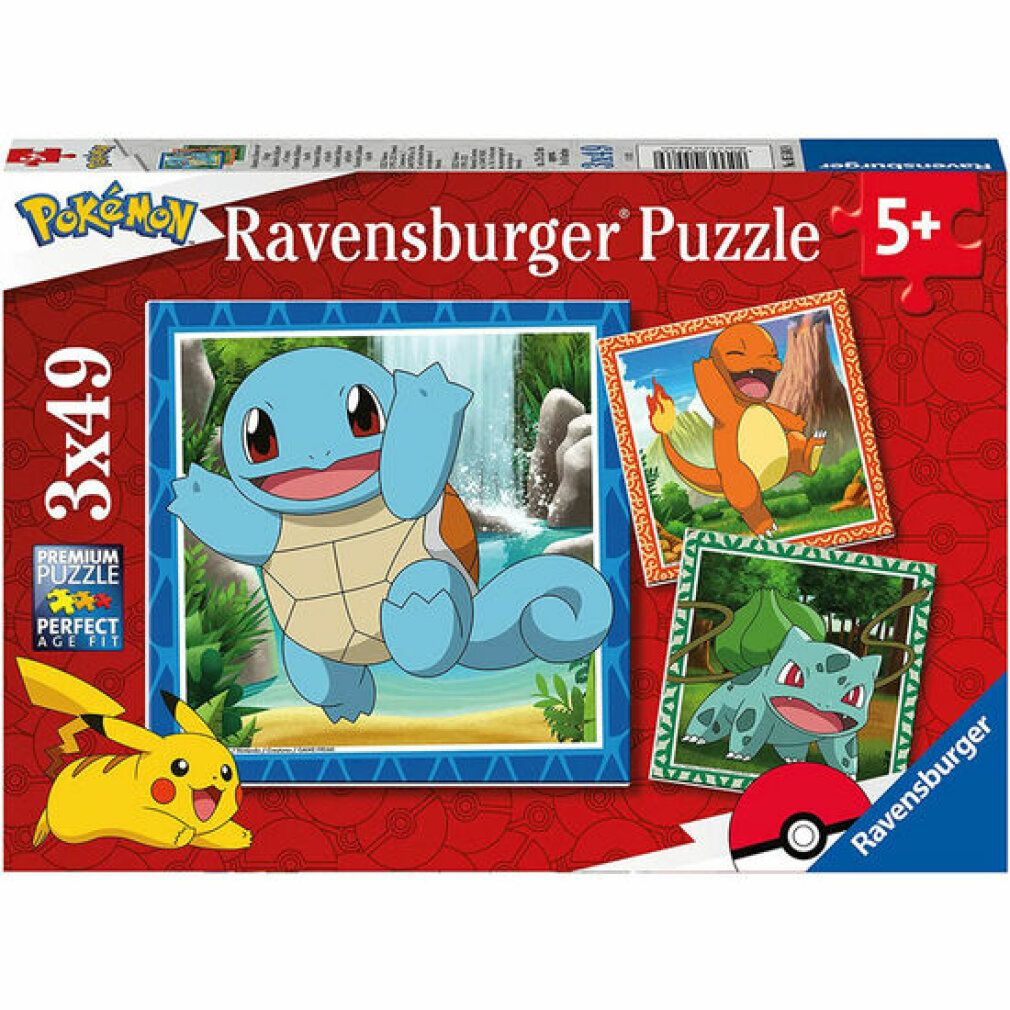 Puzzle Ravensburger Glumanda, Bisasam e Schiggy
