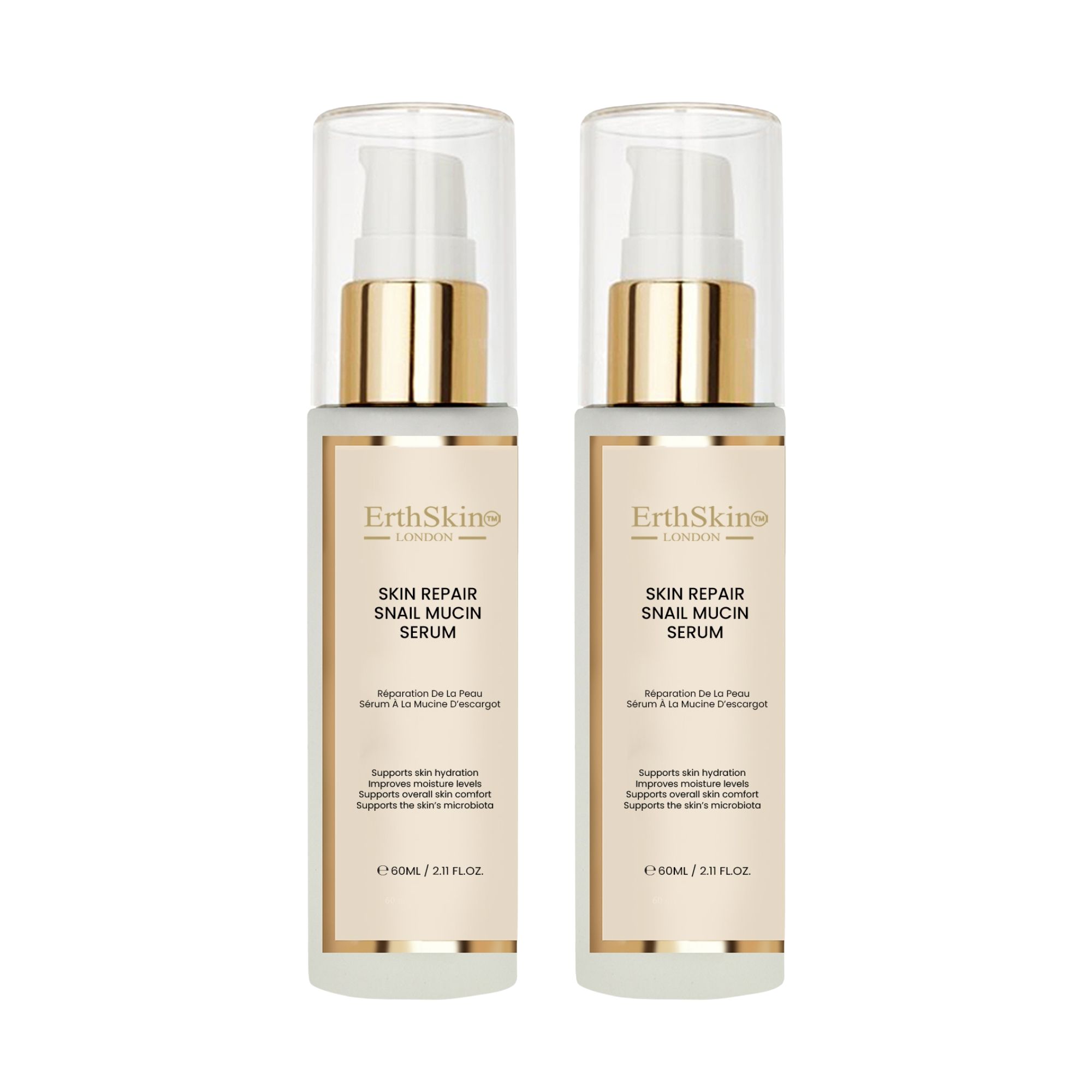 ErthSkin London 2x Siero riparatore alla bava di lumaca