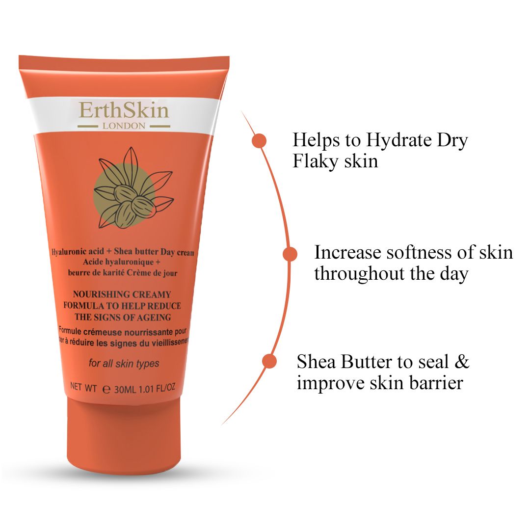 ErthSkin London Acido Ialuronico + Butter di Shea Cremma del Giorno