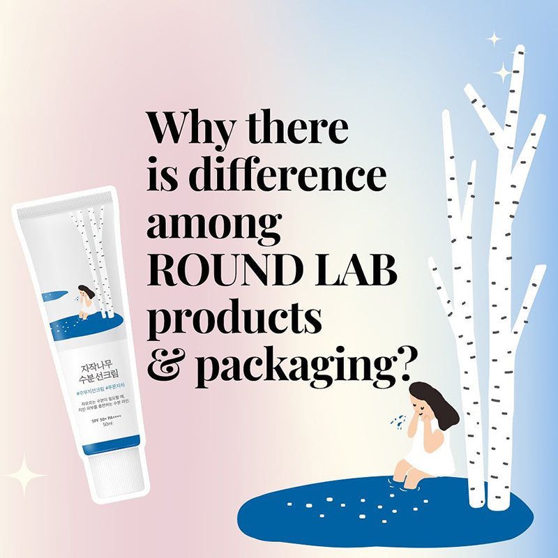 Tubo bianco e testo. Testo: Perché c'è differenza tra i prodotti e gli imballaggi ROUND LAB?