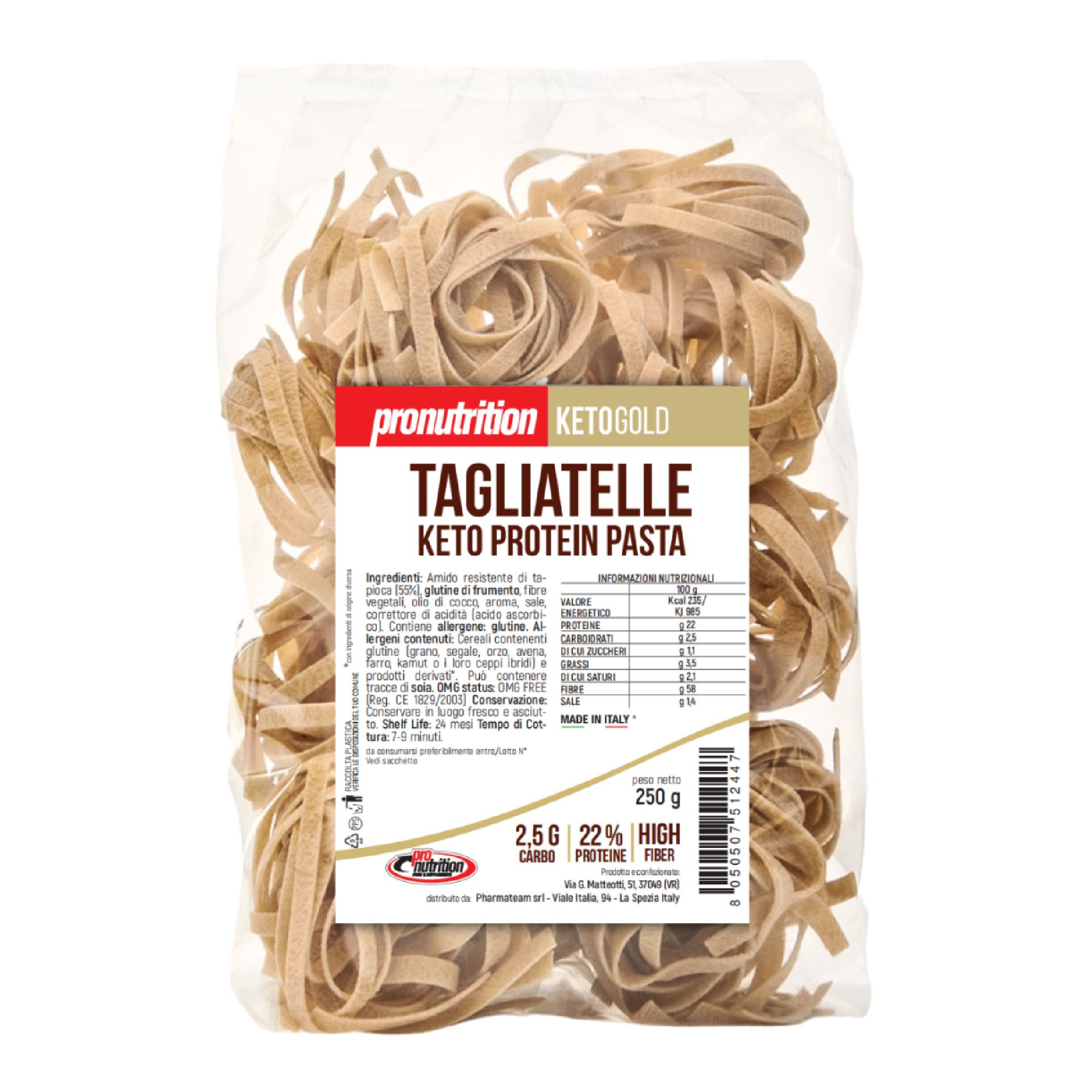 Pronutrition Pasta Proteica Keto, 250 g.