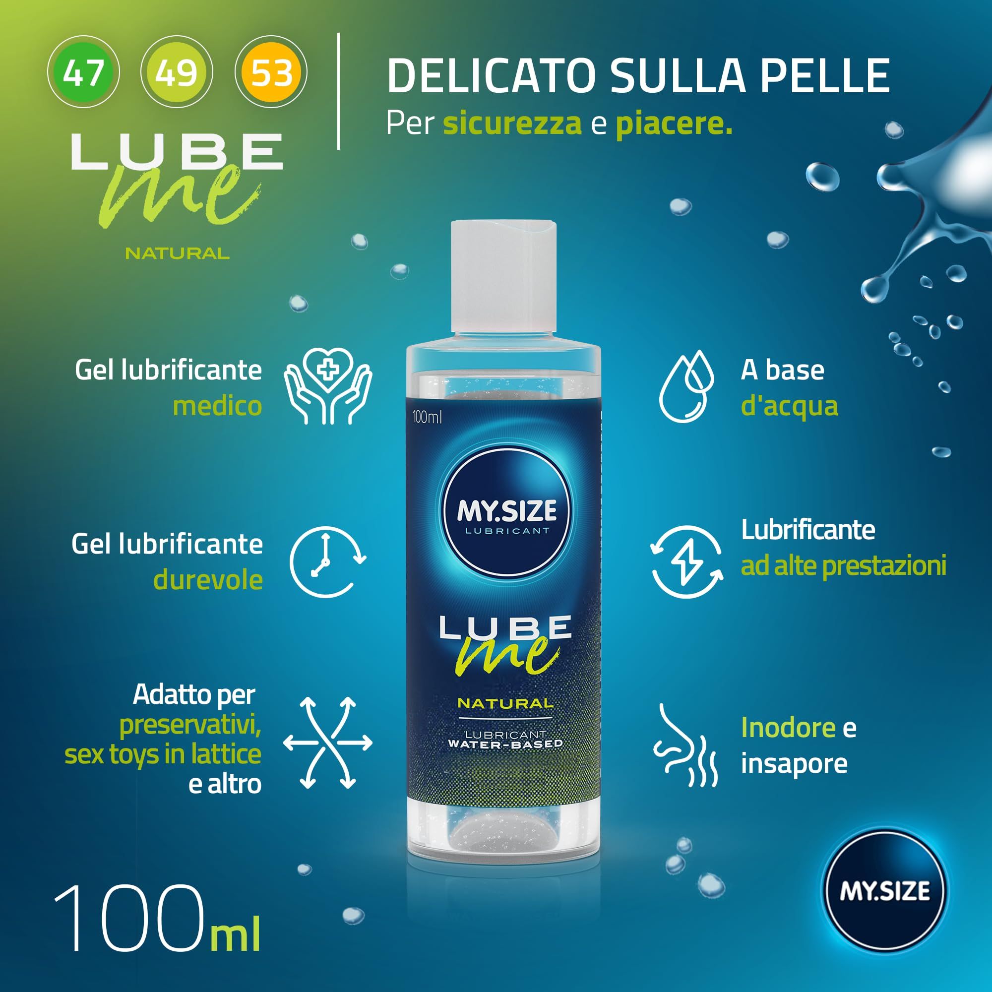 MY.SIZE Preservativo + Gel Lubrificante Set Lube Me Natural