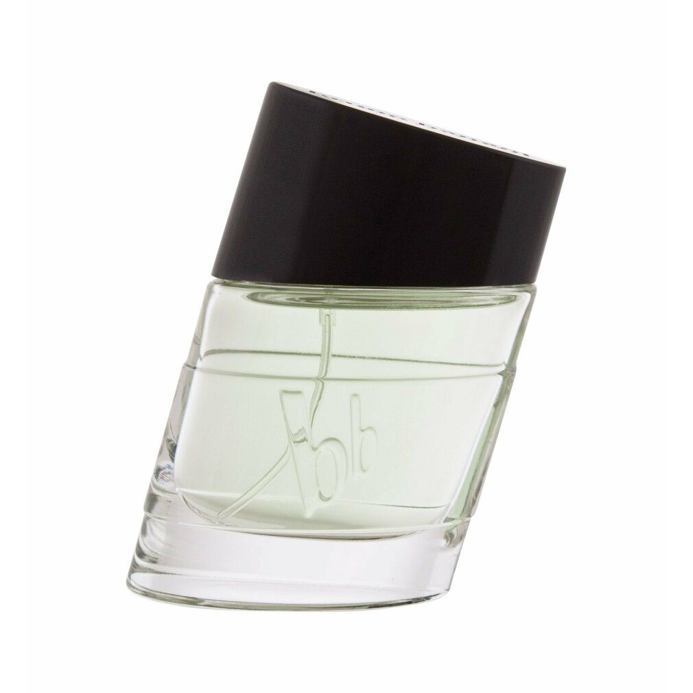 Flacone di vetro inclinato con tappo nero. Scritta: Bruno Banani, Not For Everybody, Made For Men.