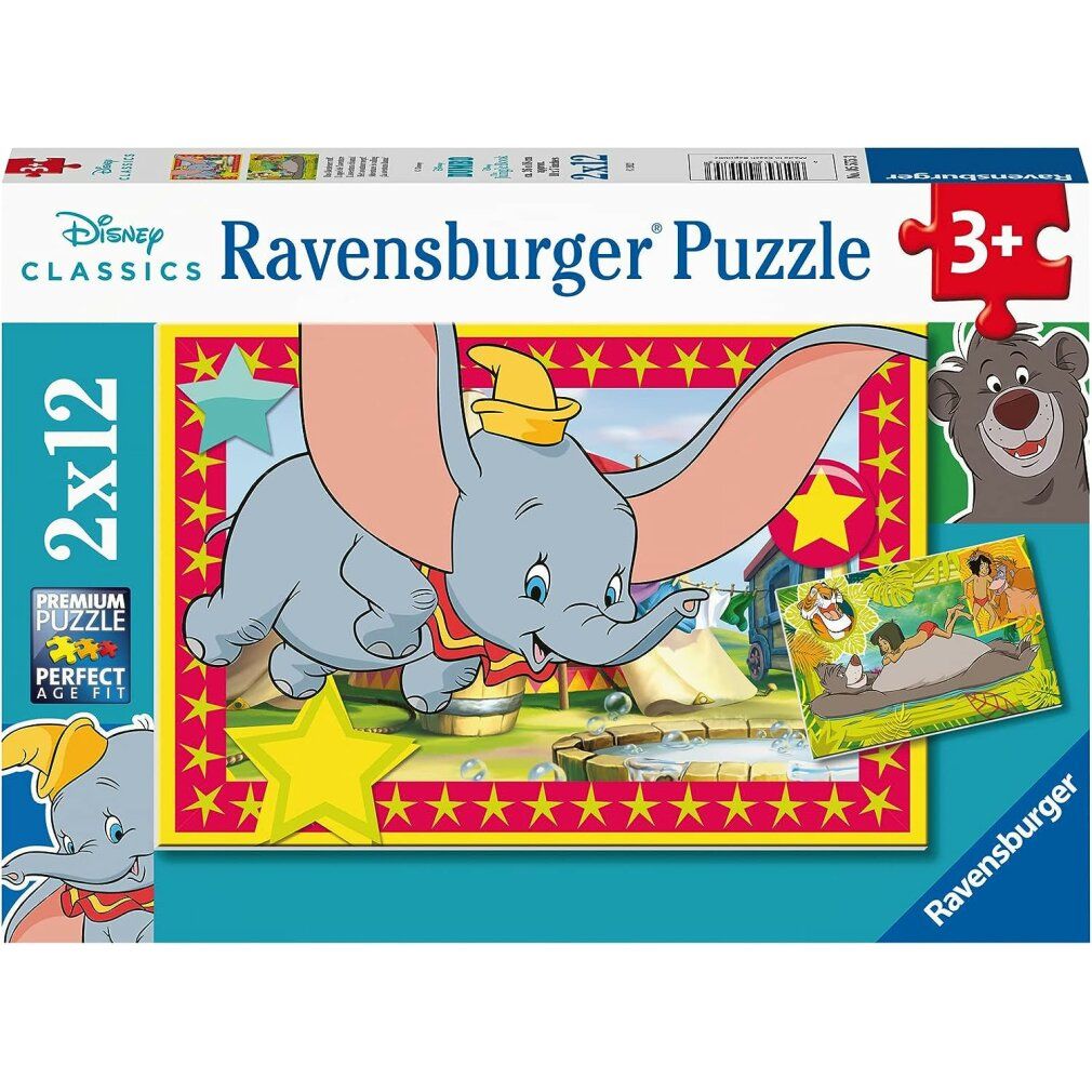 Classici Disney: Puzzle di Dombo e del Libro della Giungla, 2x.