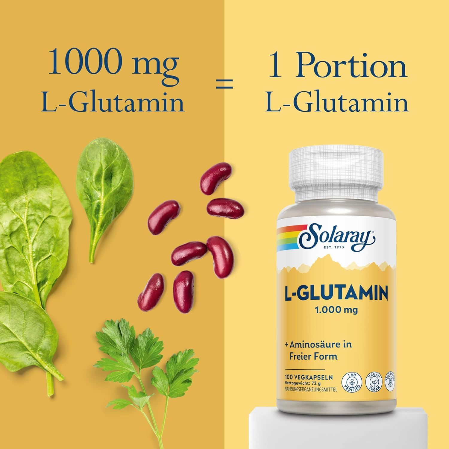 Solaray Capsule di L-Glutammina